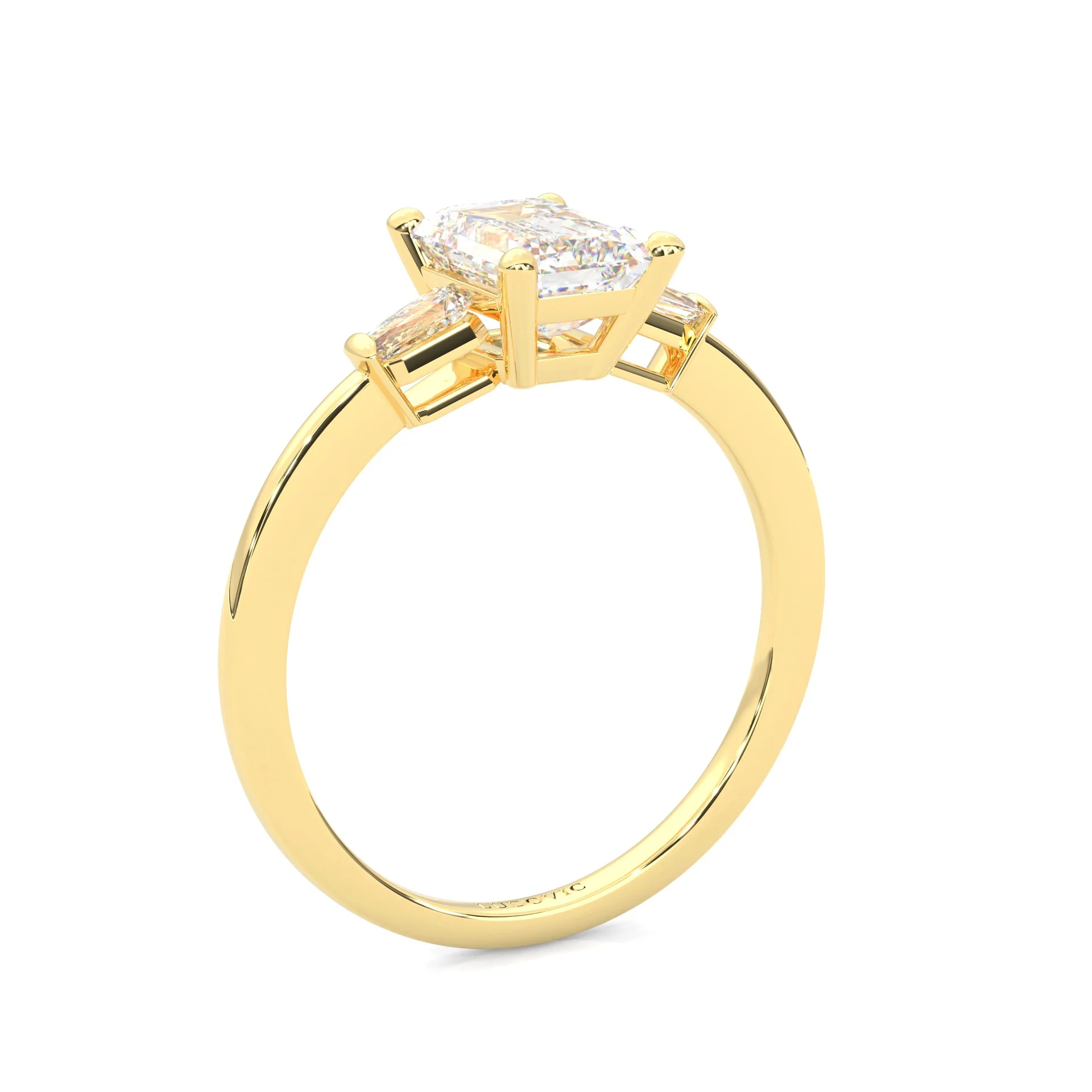 The Precious Vision Moissanite Engagement Ring ( Yellow Gold 14K ) - Image 5