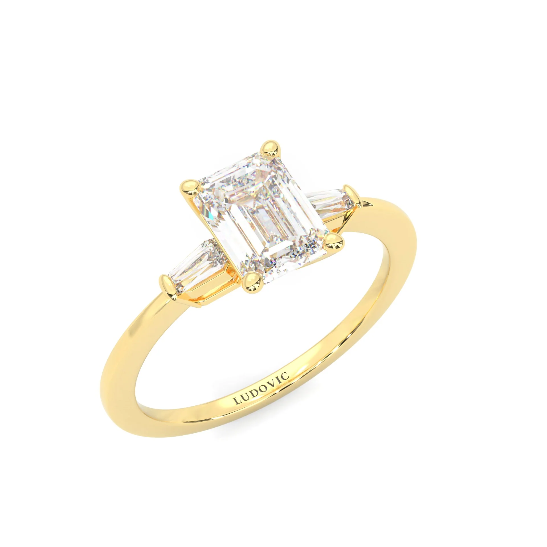 The Precious Vision Moissanite Engagement Ring ( Yellow Gold 14K ) - Image 6