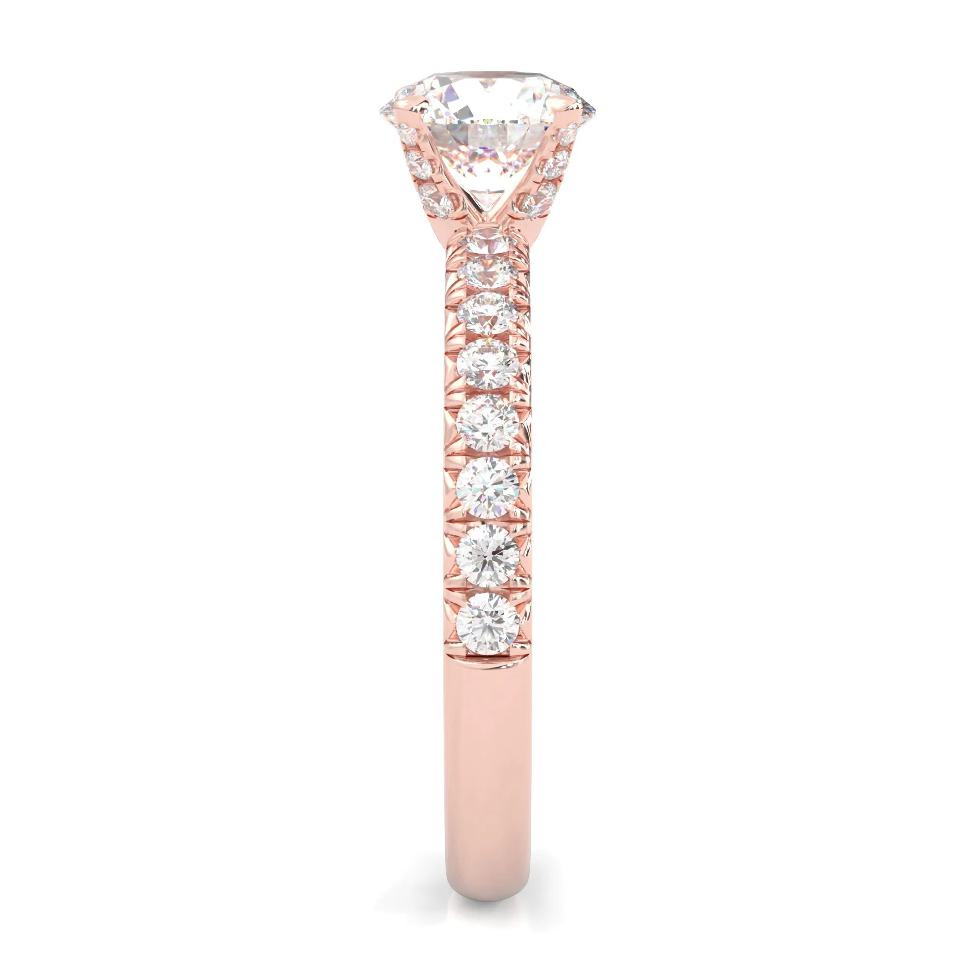 The Precious Vow Pin Moissanite Engagement Ring (5ct) ( Rose Gold 14K ) - Image 4