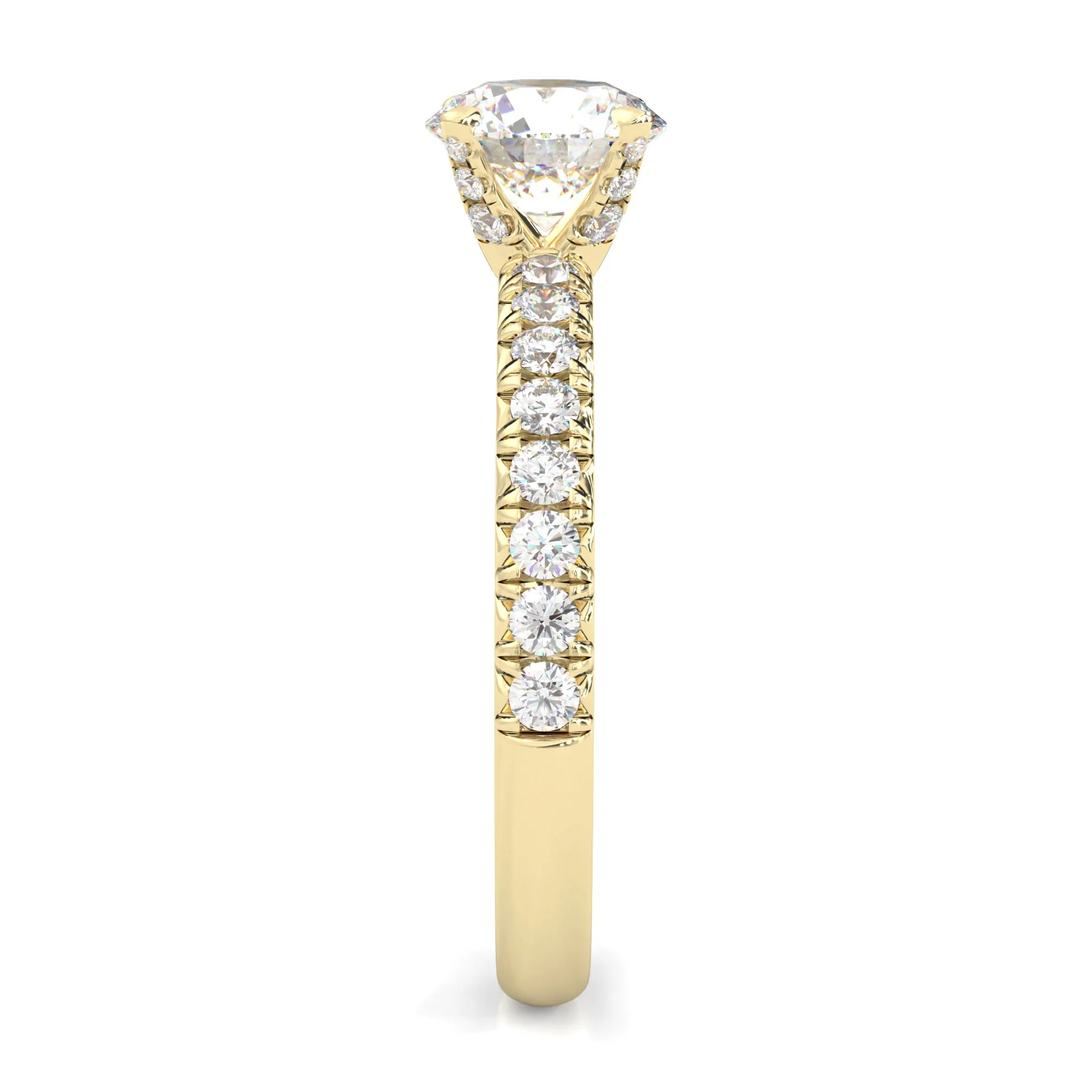The Precious Vow Pin Moissanite Engagement Ring (5ct) ( Yellow Gold 14K ) - Image 3