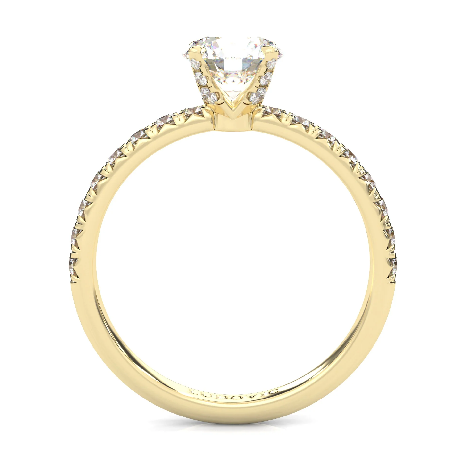 The Precious Vow Pin Moissanite Engagement Ring (5ct) ( Yellow Gold 14K ) - Image 5