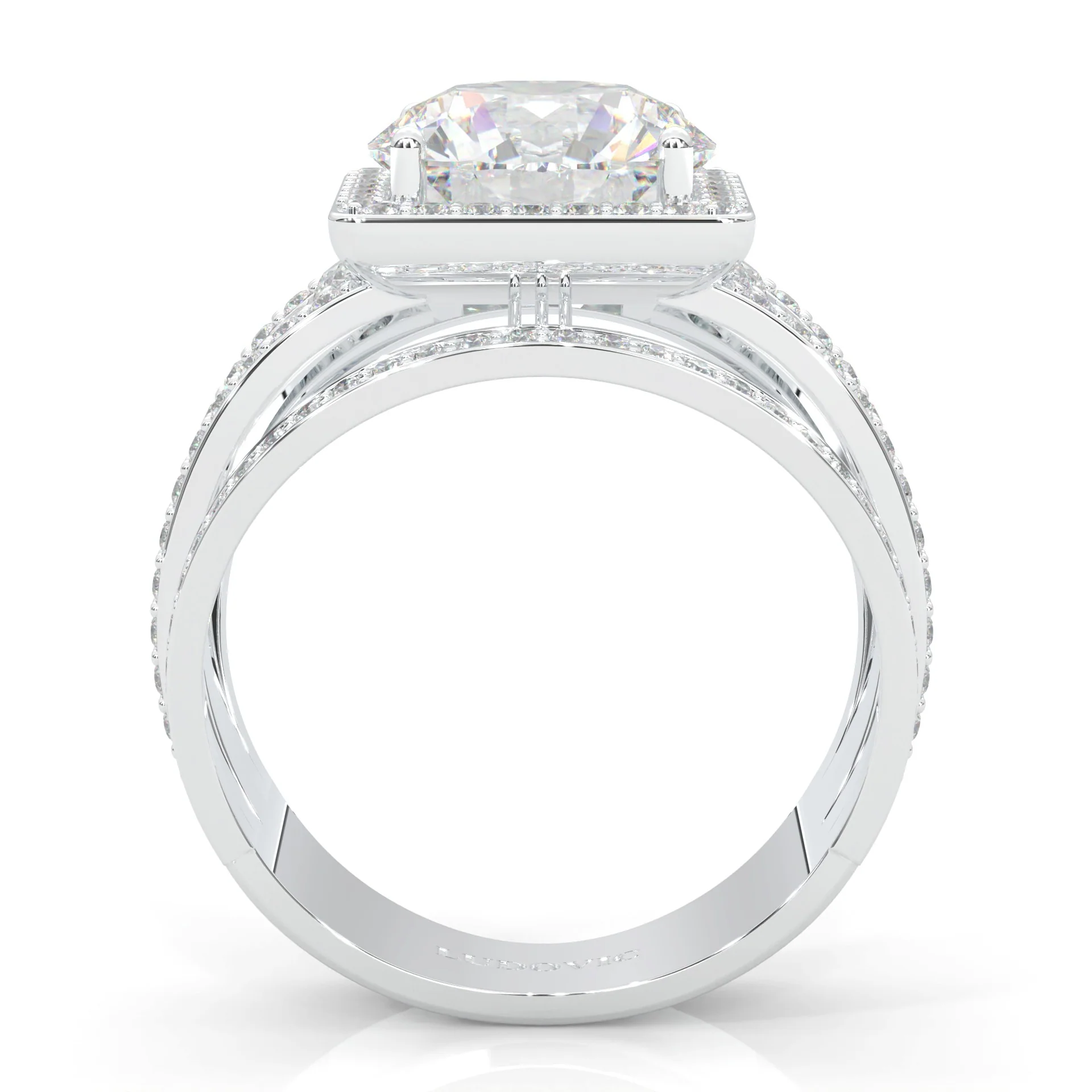 The Quad Halo Moissanite Cocktail Ring (14k Solid Gold) - Image 4