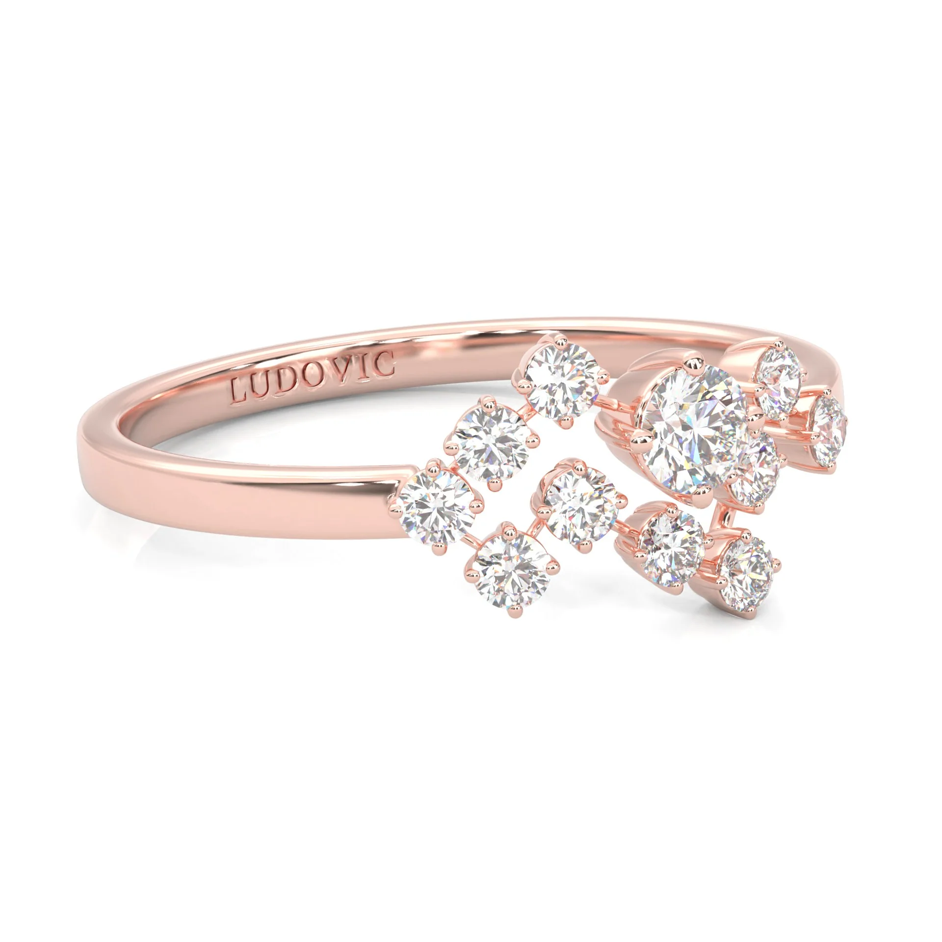 The Quiet Blessing Moissanite Engagement Ring ( Rose Gold 14K ) - Image 3