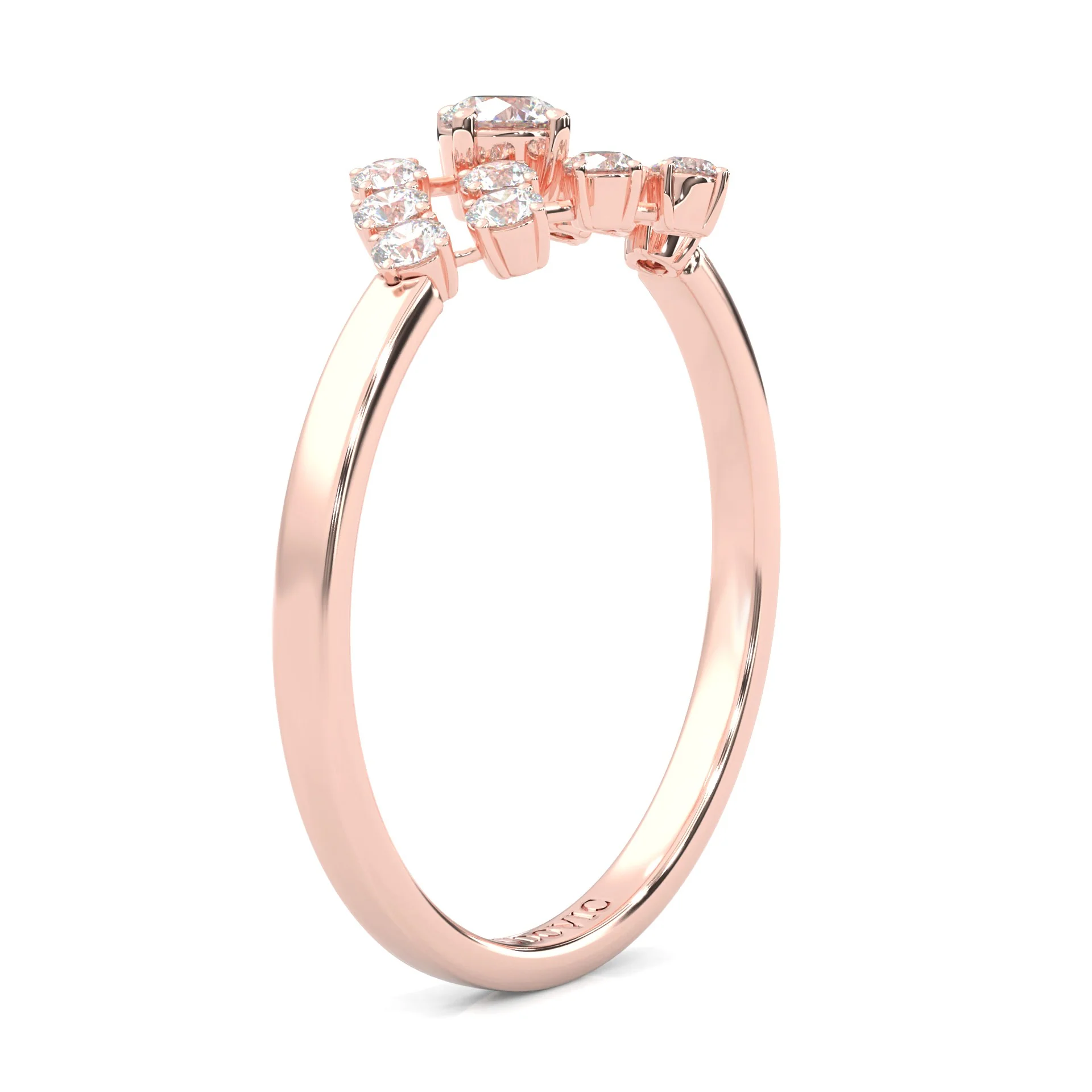 The Quiet Blessing Moissanite Engagement Ring ( Rose Gold 14K ) - Image 5