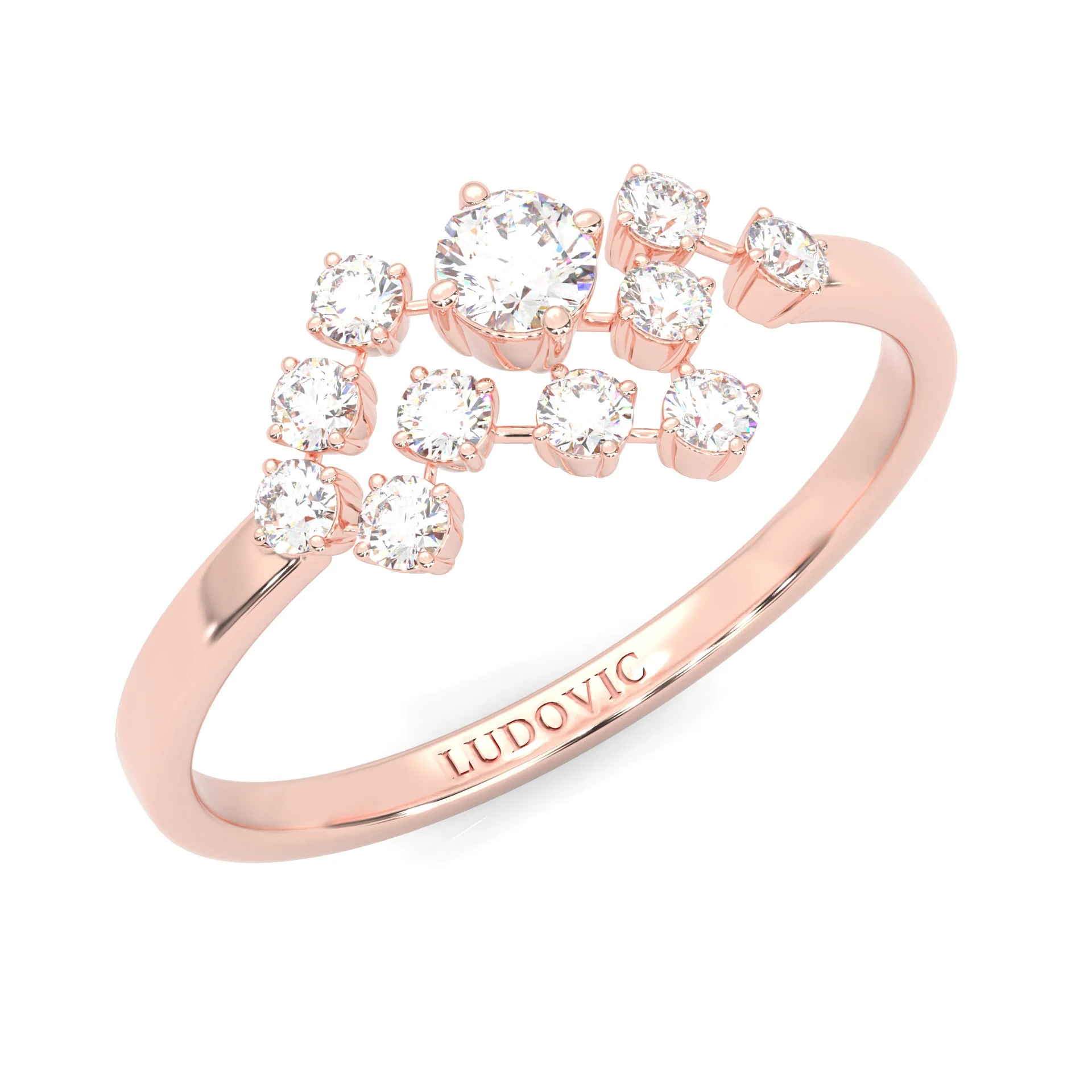 The Quiet Blessing Moissanite Engagement Ring ( Rose Gold 14K ) - Image 7