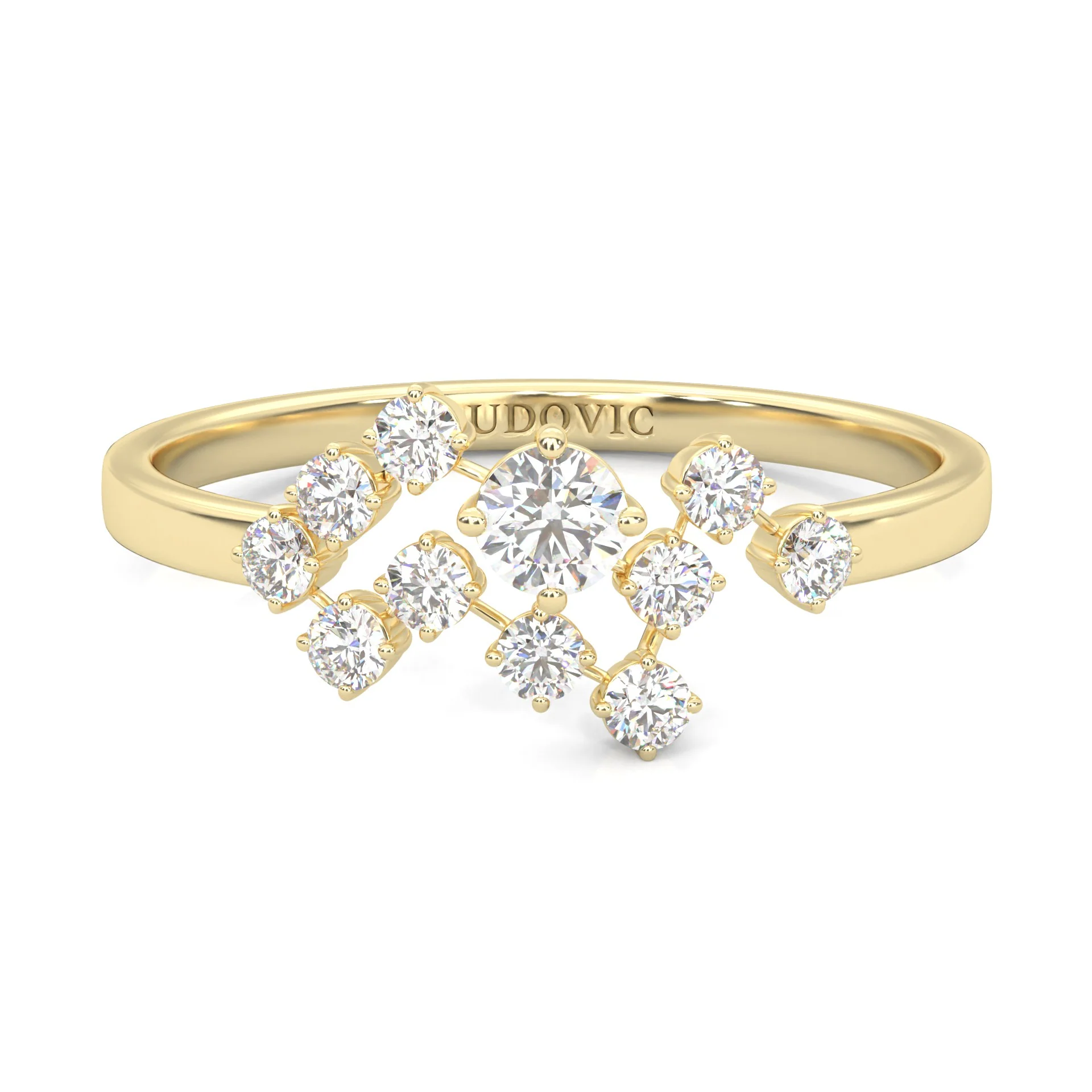 The Quiet Blessing Moissanite Engagement Ring ( Yellow Gold 14K )