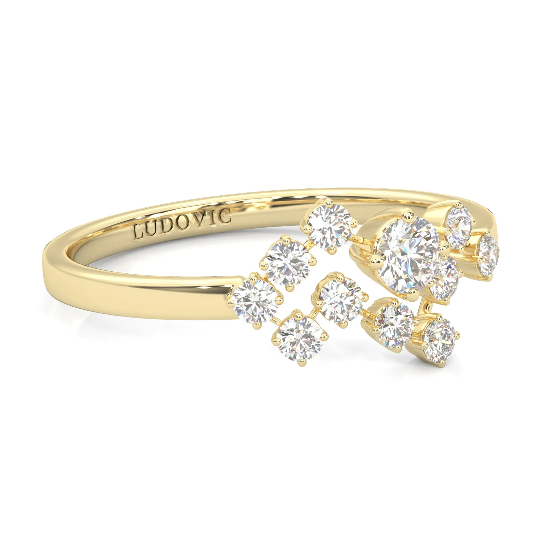 The Quiet Blessing Moissanite Engagement Ring ( Yellow Gold 14K ) - Image 2