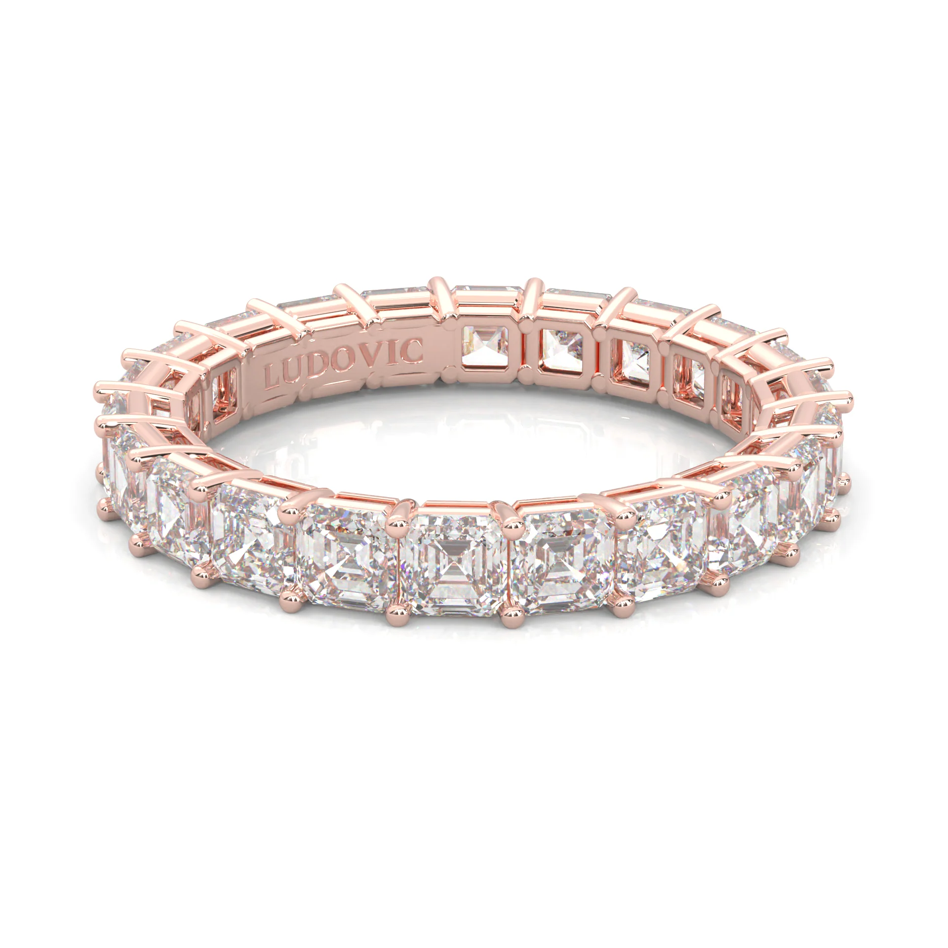 The Scented Belle Moissanite Eternity Ring ( Rose Gold ) - Image 3