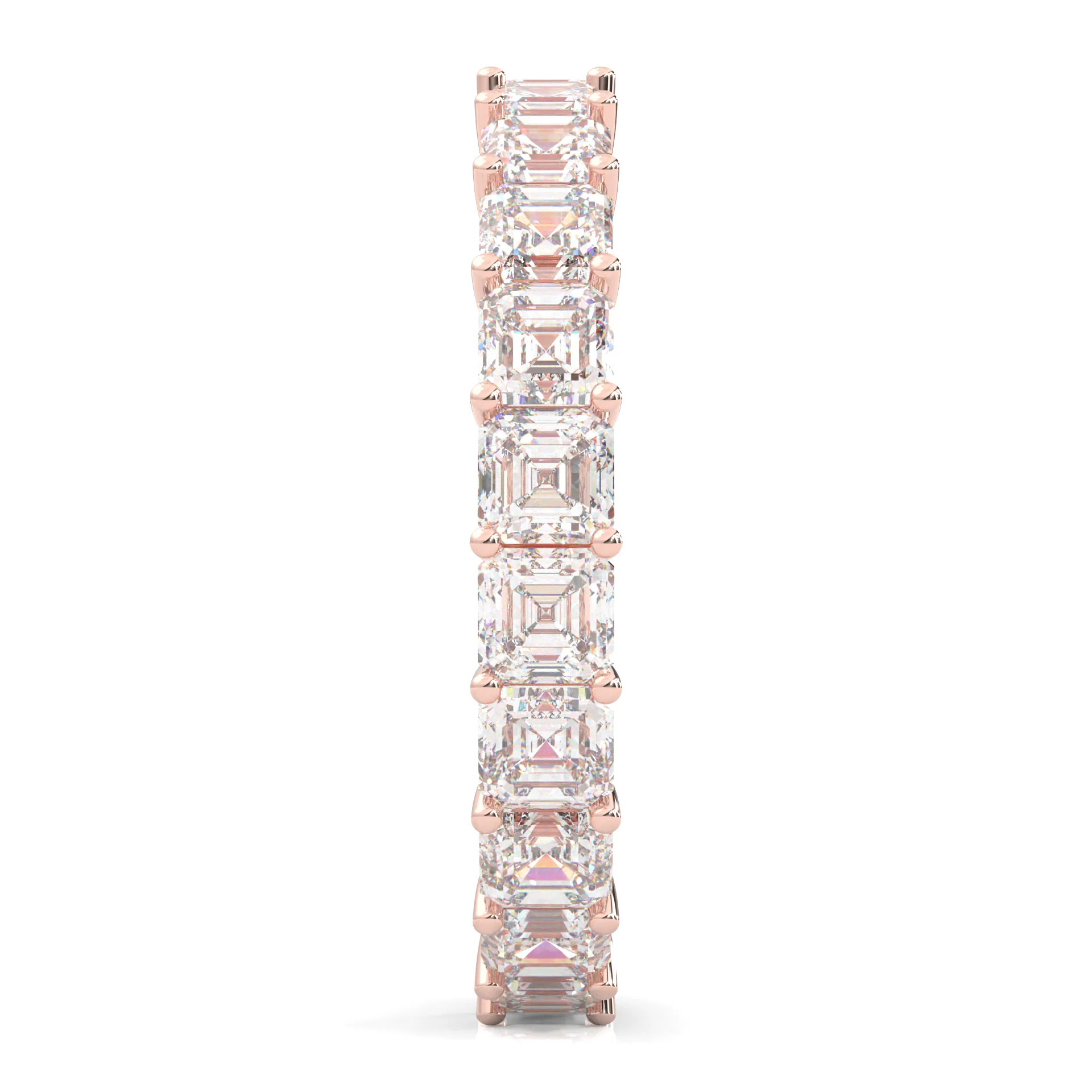 The Scented Belle Moissanite Eternity Ring ( Rose Gold ) - Image 4