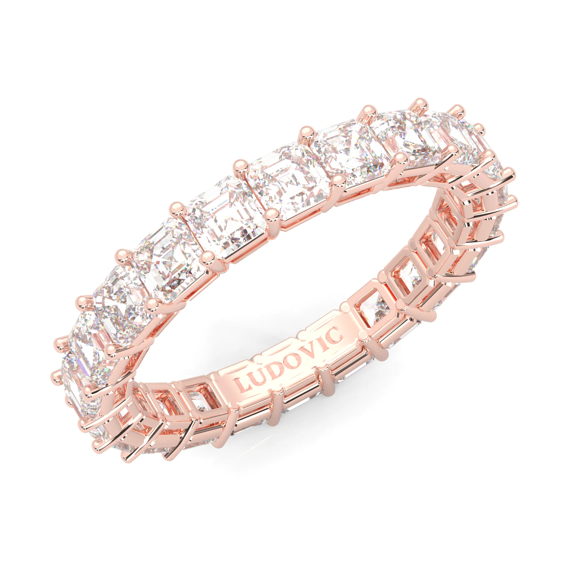 The Scented Belle Moissanite Eternity Ring ( Rose Gold ) - Image 7