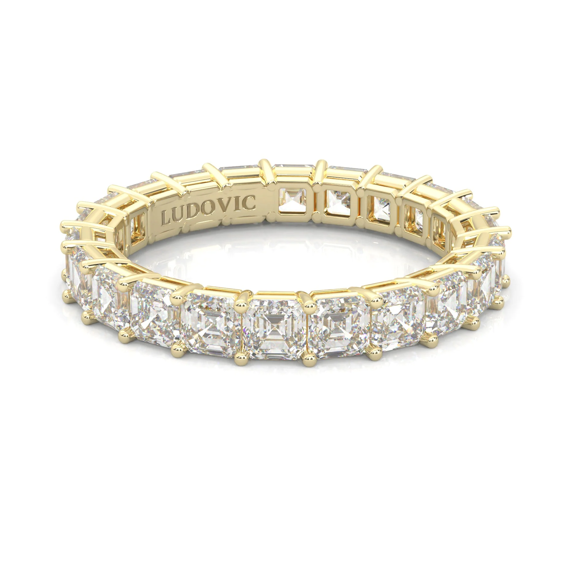 The Scented Belle Moissanite Eternity Ring ( Yellow Gold ) - Image 2