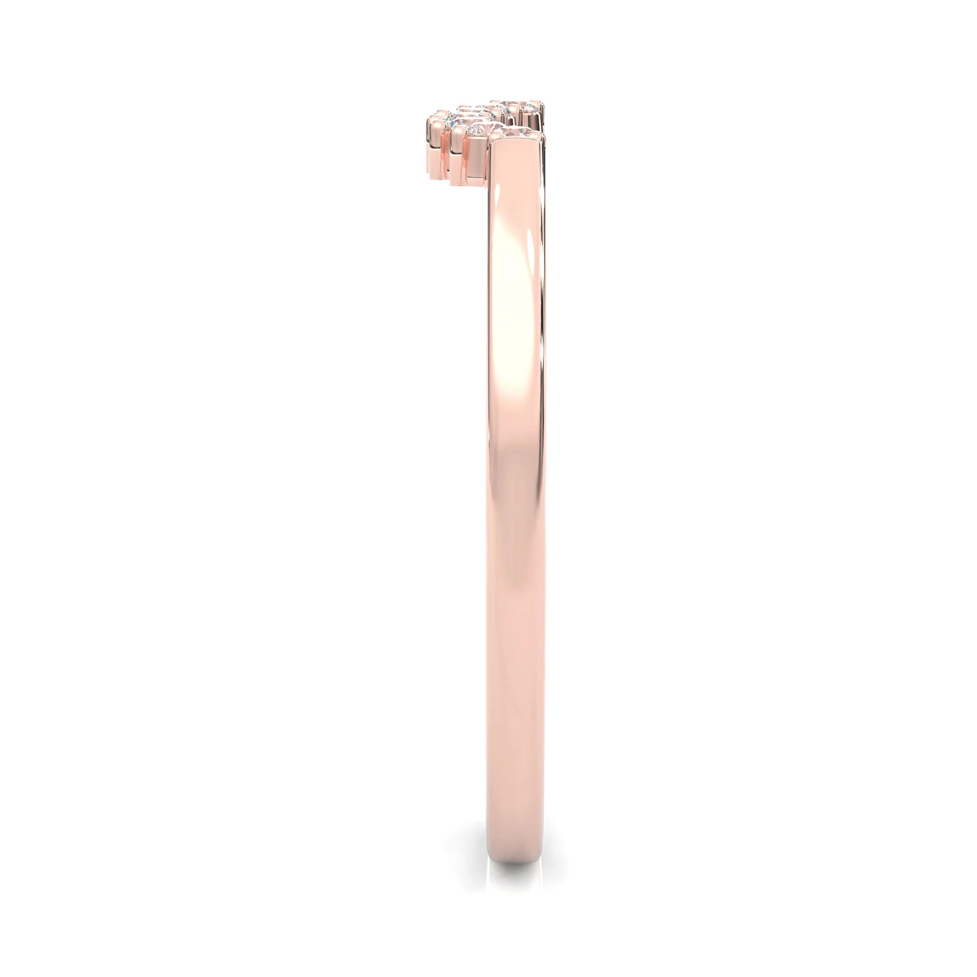 The Simple Love Moissanite Wedding Band ( Rose Gold ) - Image 4