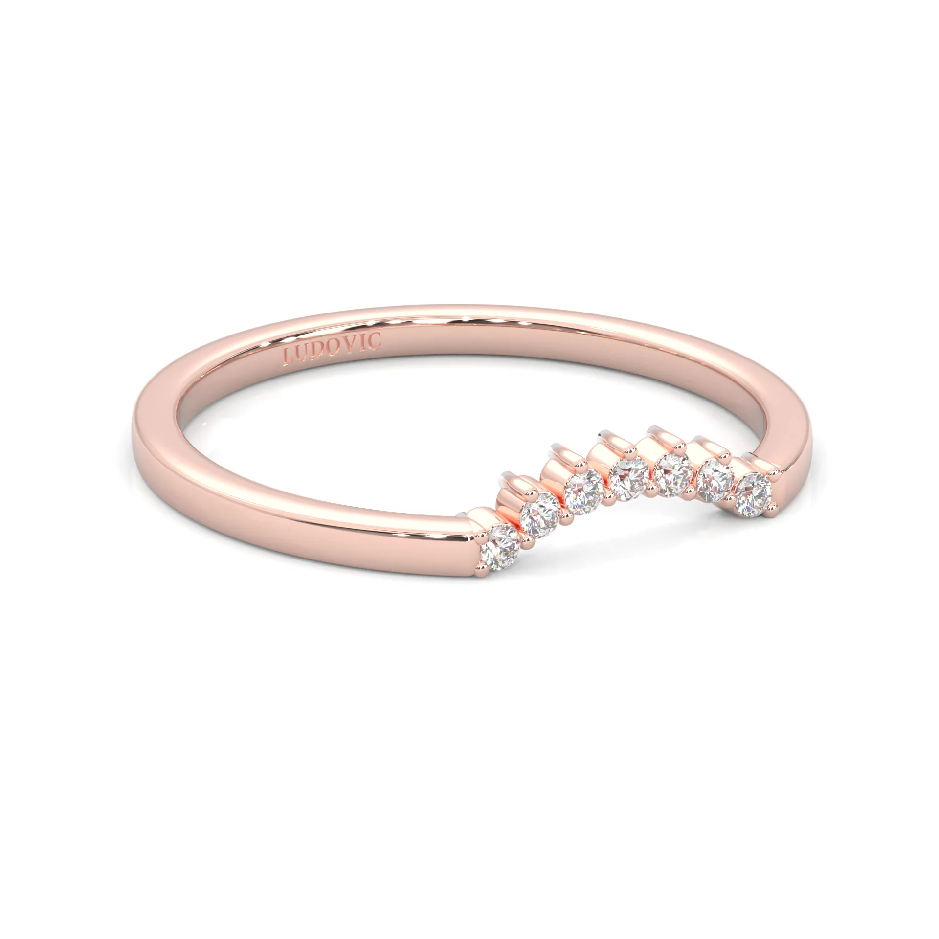 The Simple Love Moissanite Wedding Set ( Rose Gold ) - Image 10