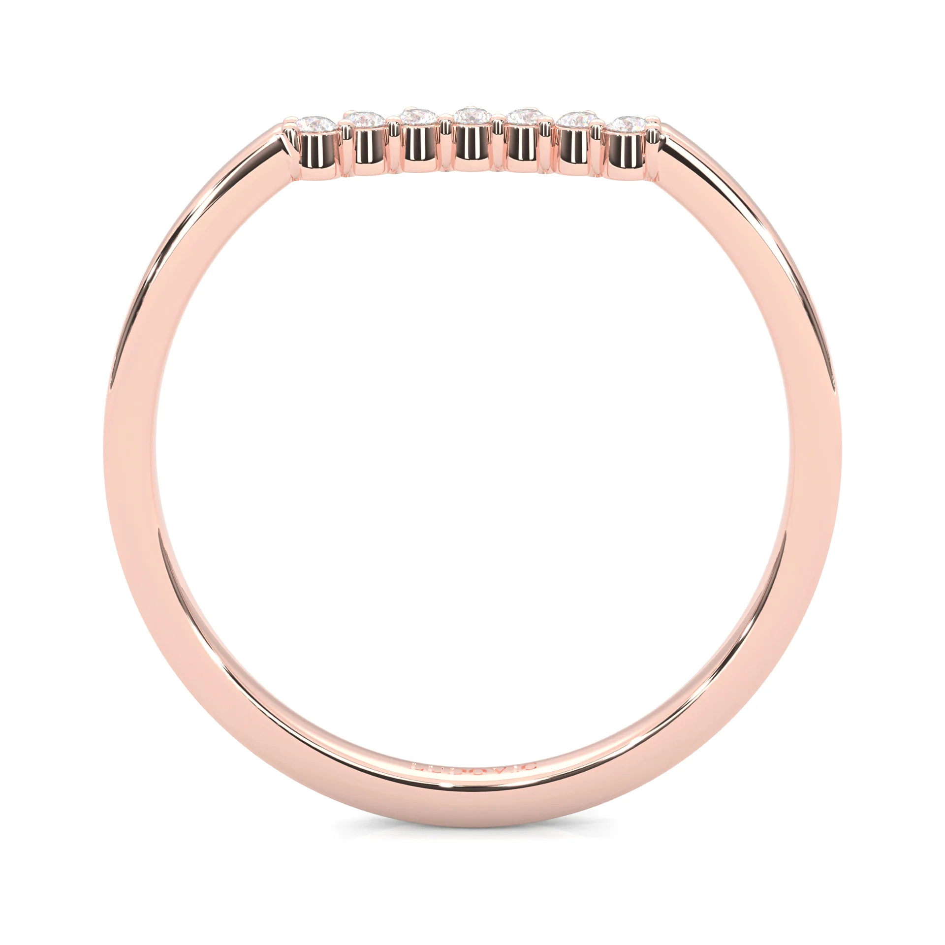The Simple Love Moissanite Wedding Set ( Rose Gold ) - Image 13