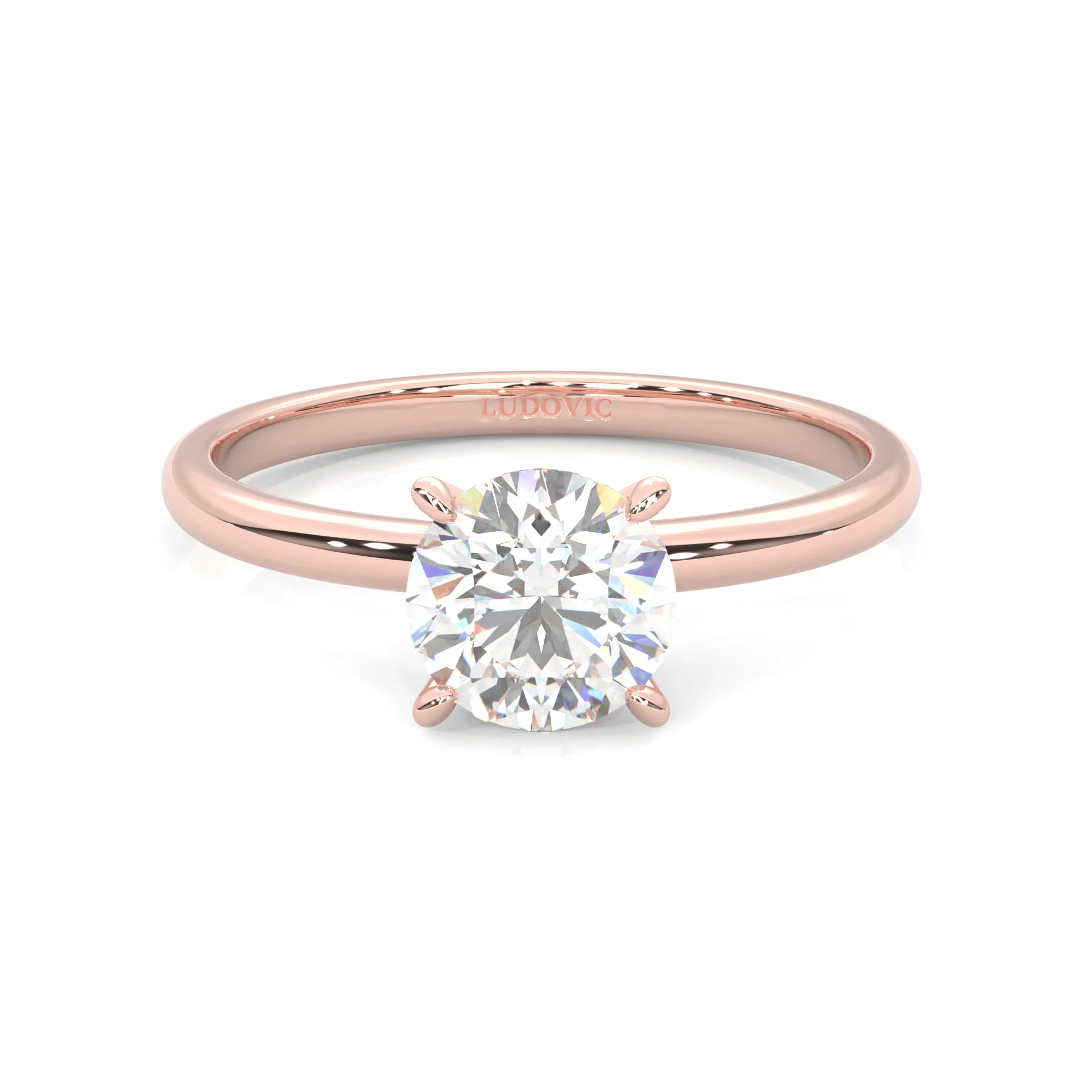 The Simple Love Moissanite Wedding Set ( Rose Gold ) - Image 3