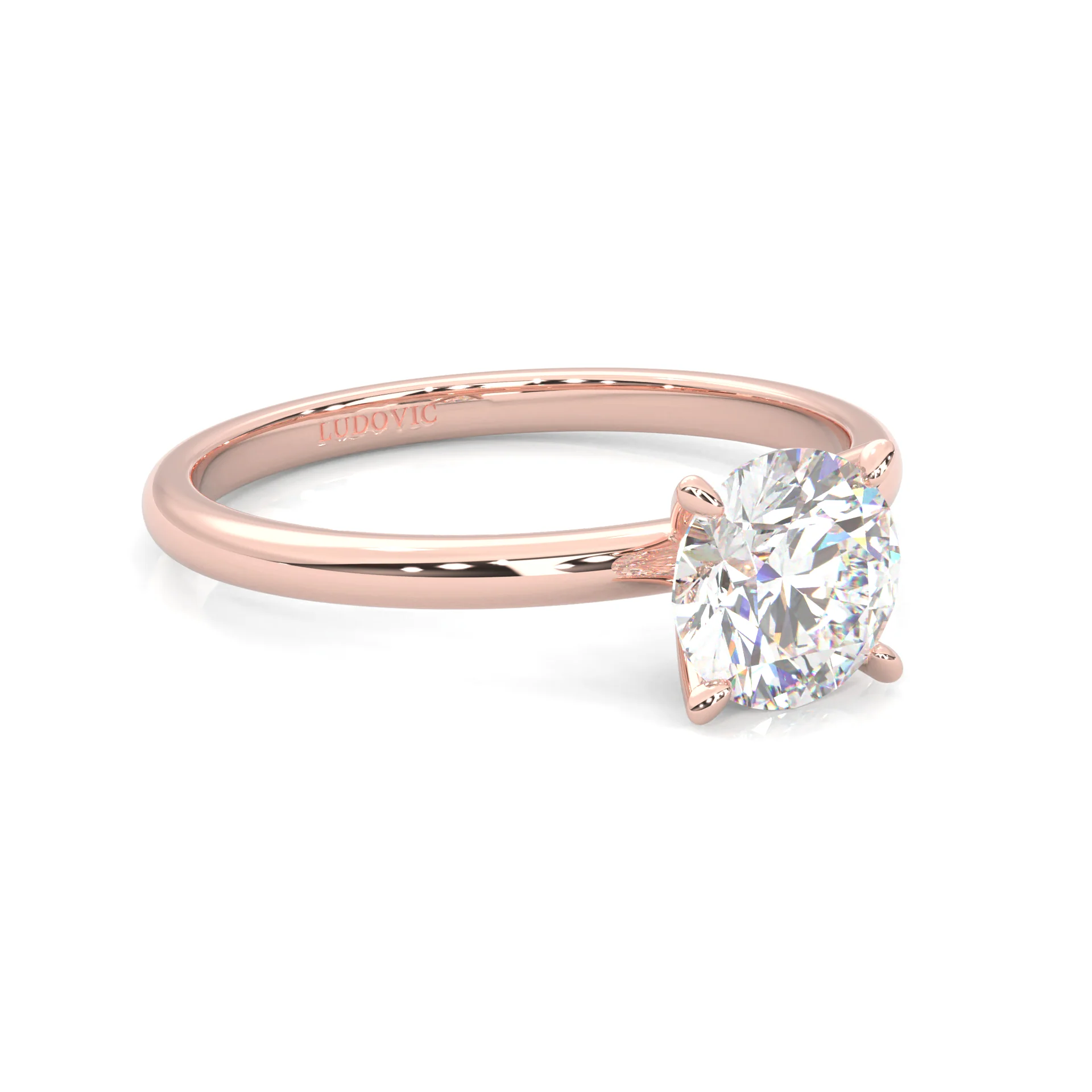 The Simple Love Moissanite Wedding Set ( Rose Gold ) - Image 4