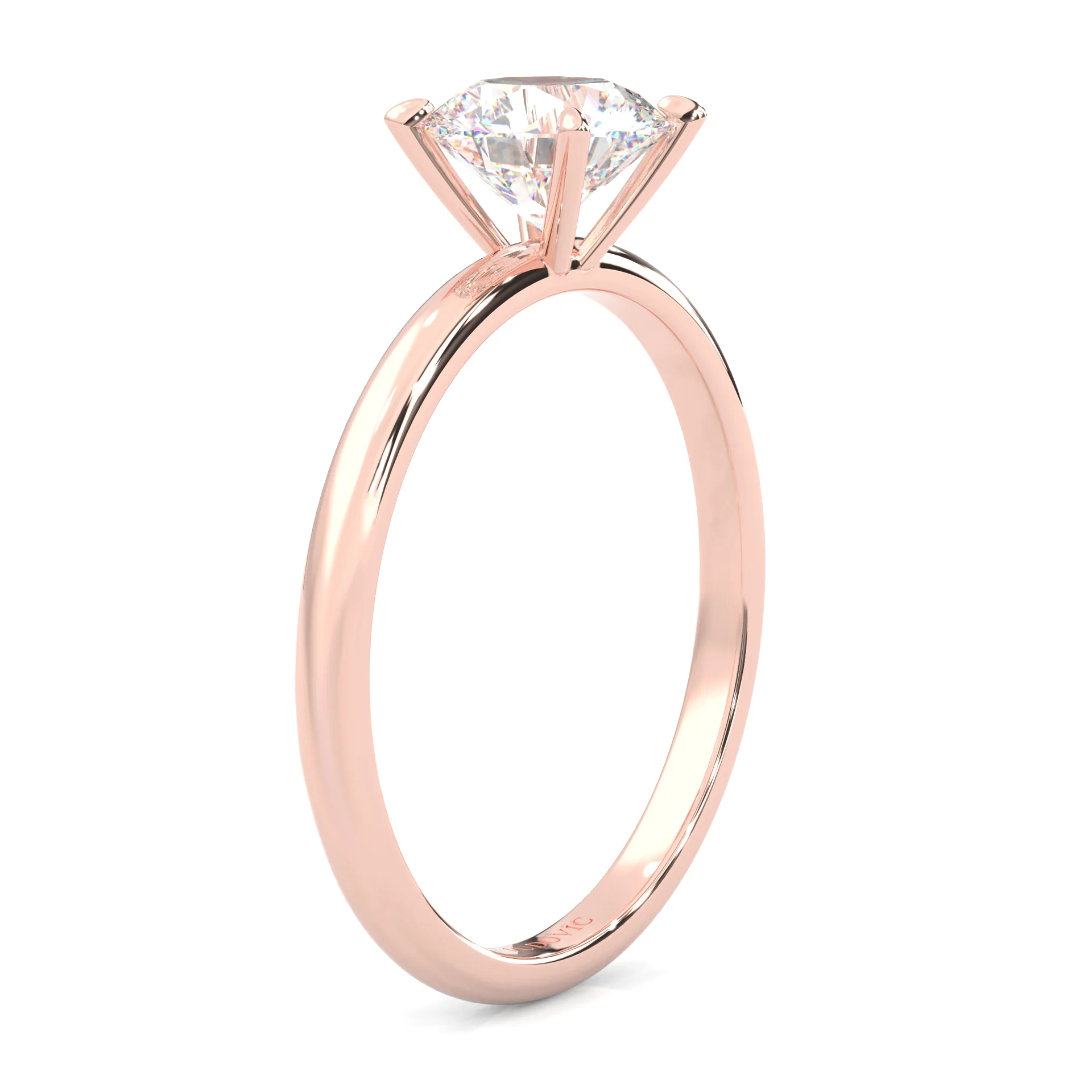 The Simple Love Moissanite Wedding Set ( Rose Gold ) - Image 6