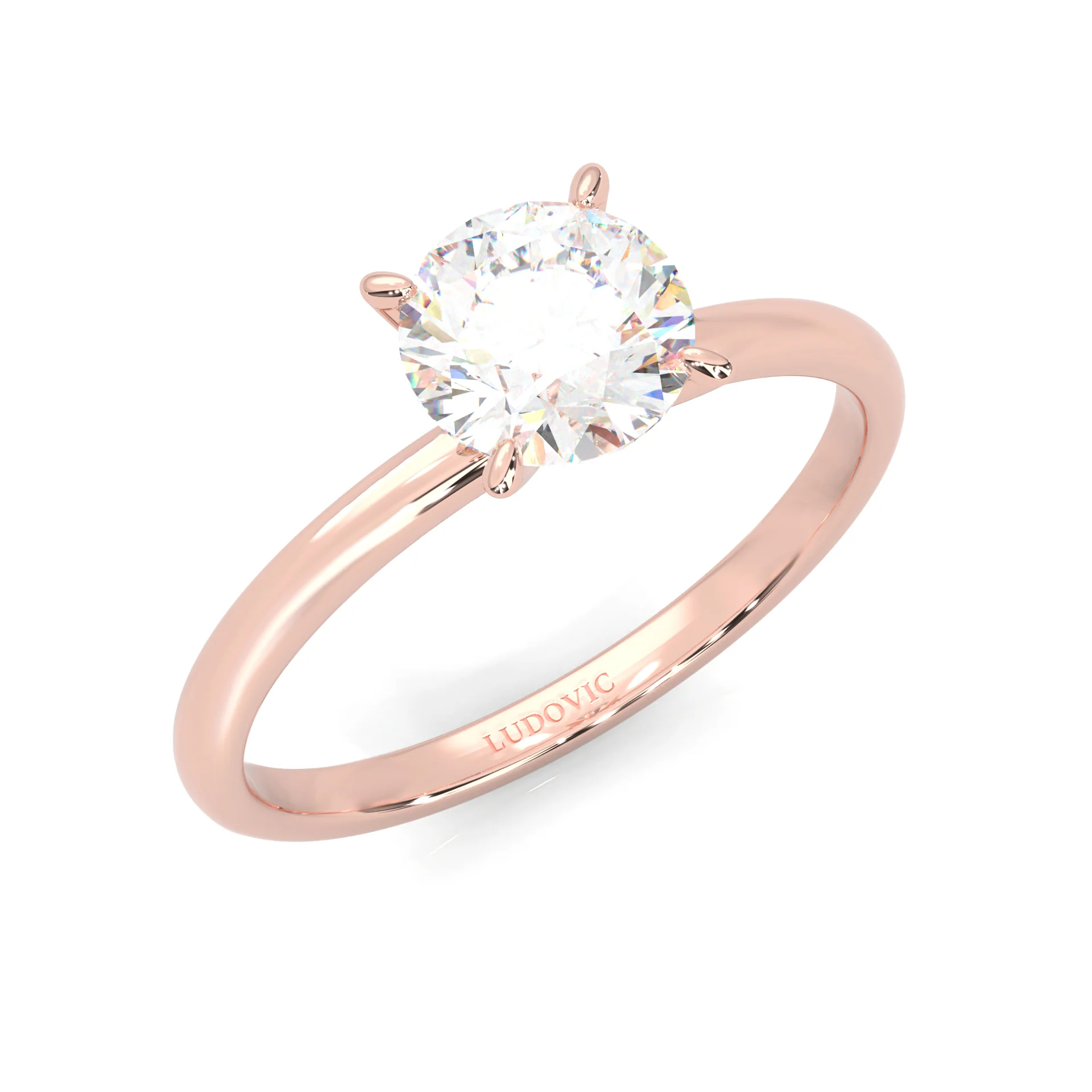The Simple Love Moissanite Wedding Set ( Rose Gold ) - Image 8