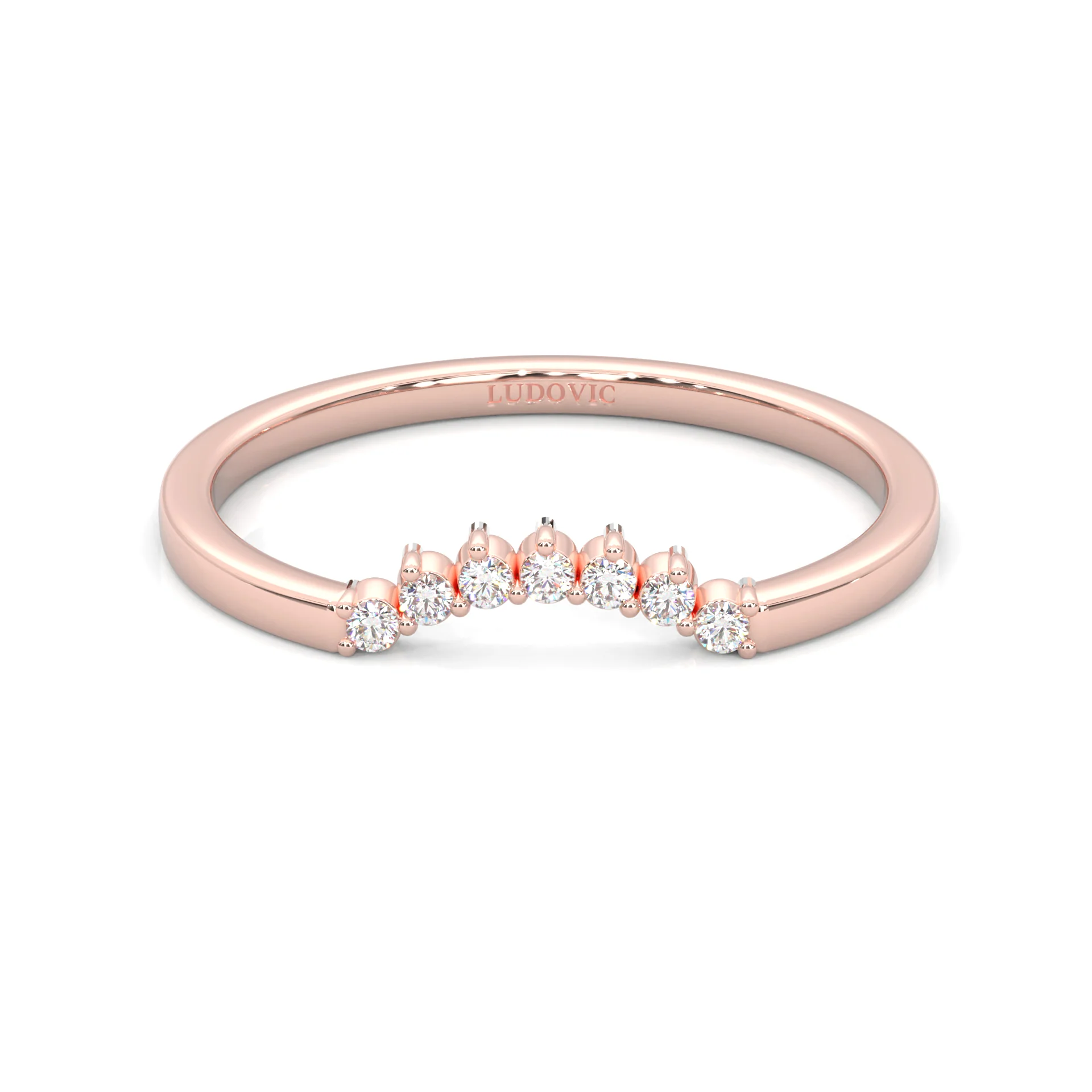The Simple Love Moissanite Wedding Set ( Rose Gold ) - Image 9