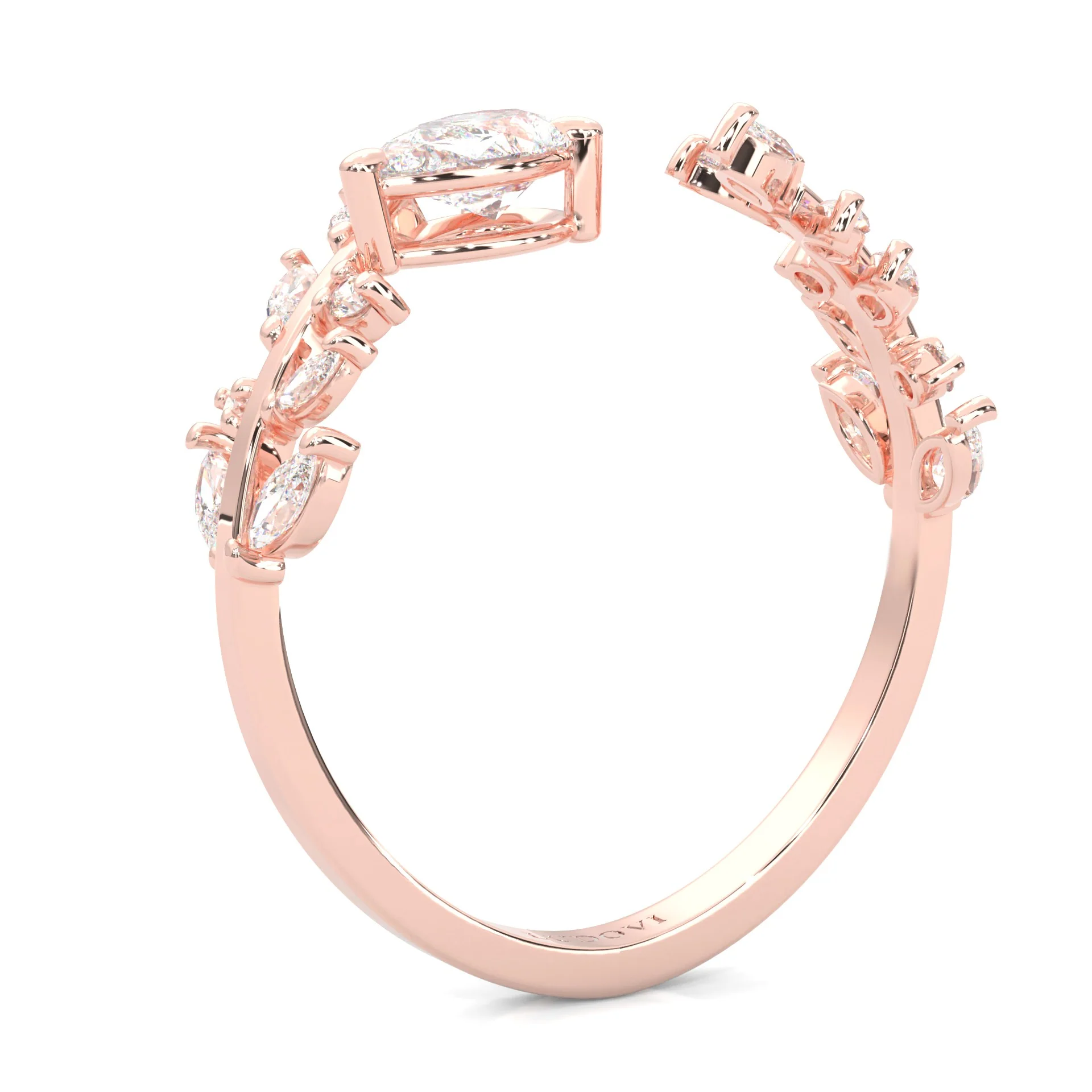 The Splendor Of Nature Wedding Band ( Rose Gold 14k) - Image 5
