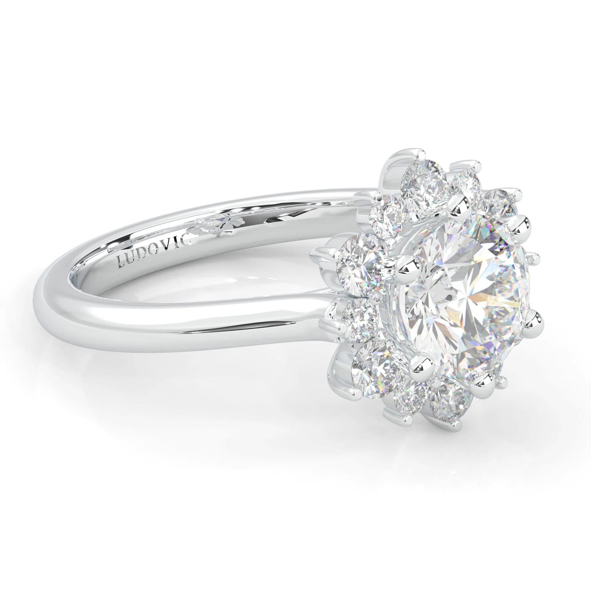 The Starburst Stream Solitaire Engagement Ring (14k Solid Gold) - Image 2