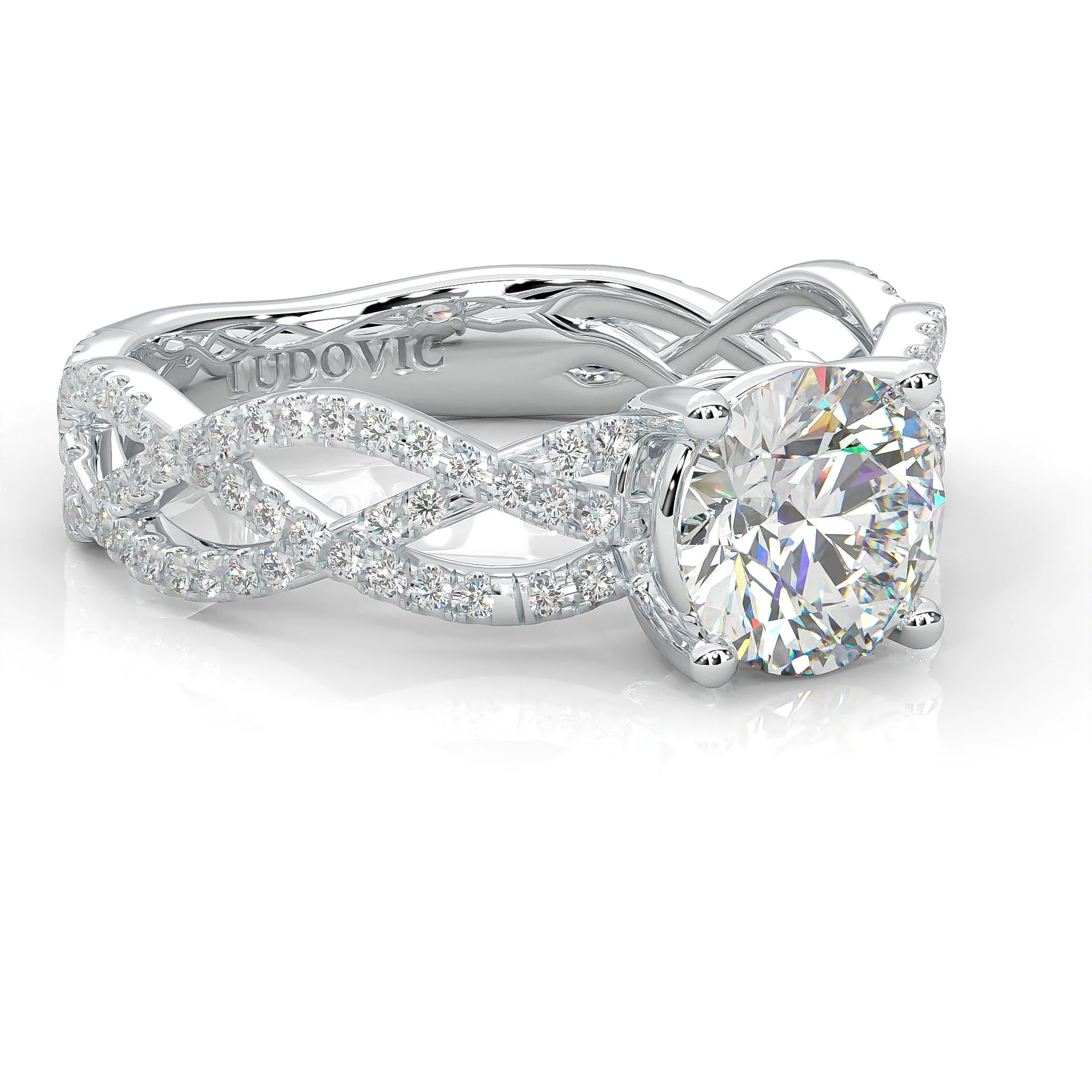 The Tempting Palm Moissanite Engagement Ring (14k Solid Gold) - Image 3