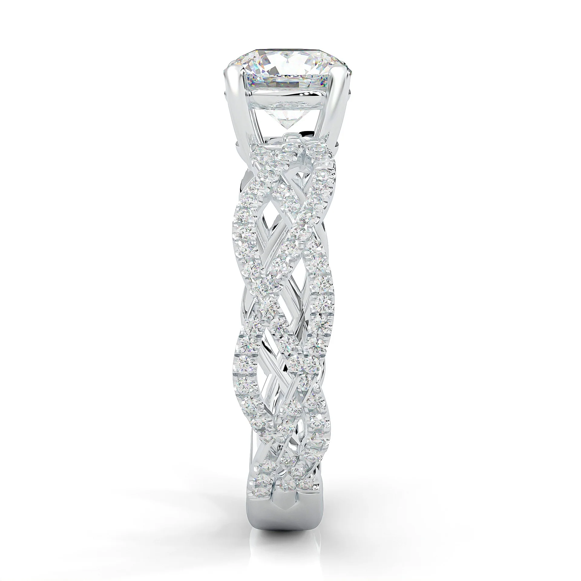 The Tempting Palm Moissanite Engagement Ring (14k Solid Gold) - Image 6
