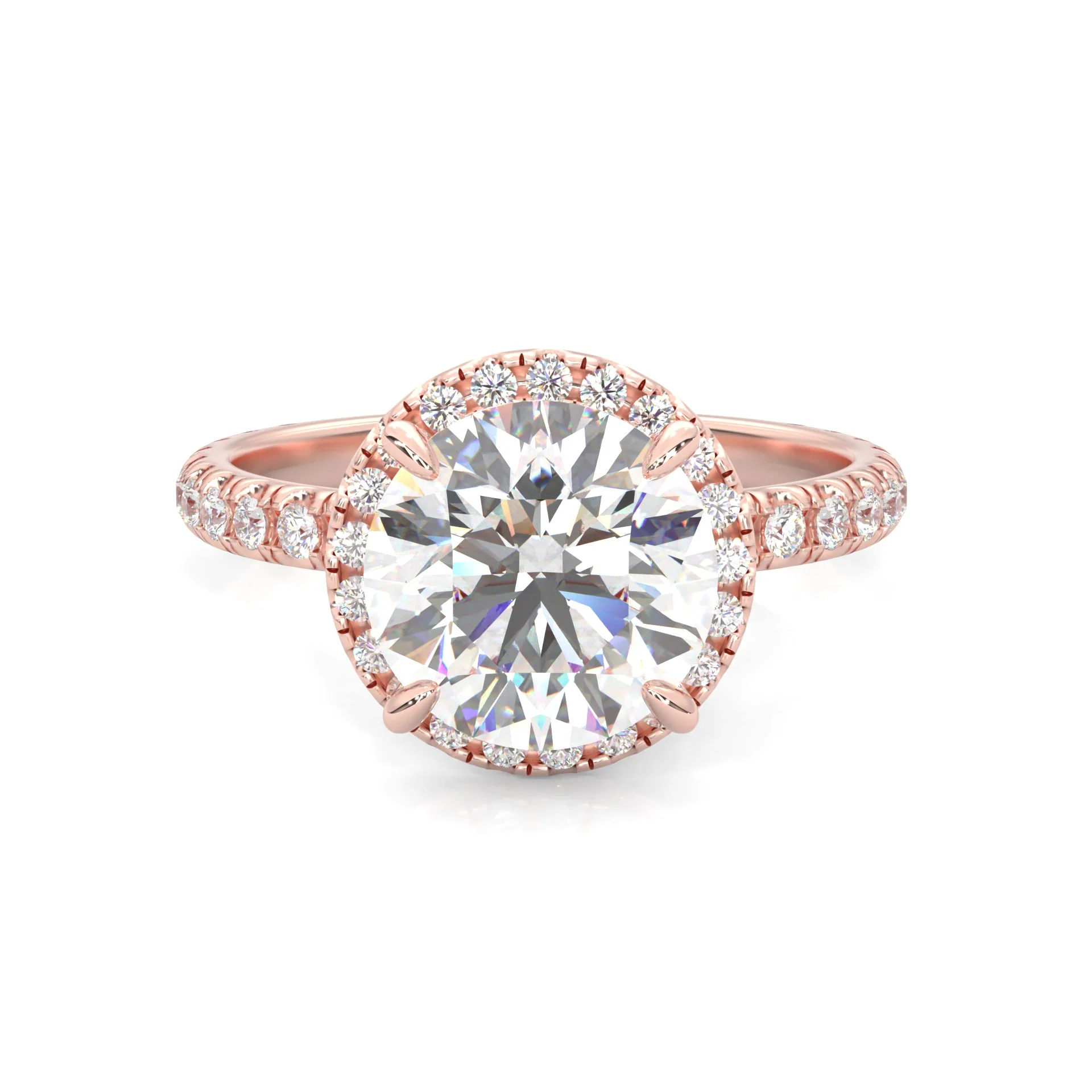 The Tender Riddle Moissanite Engagement Ring ( Rose Gold 14K )