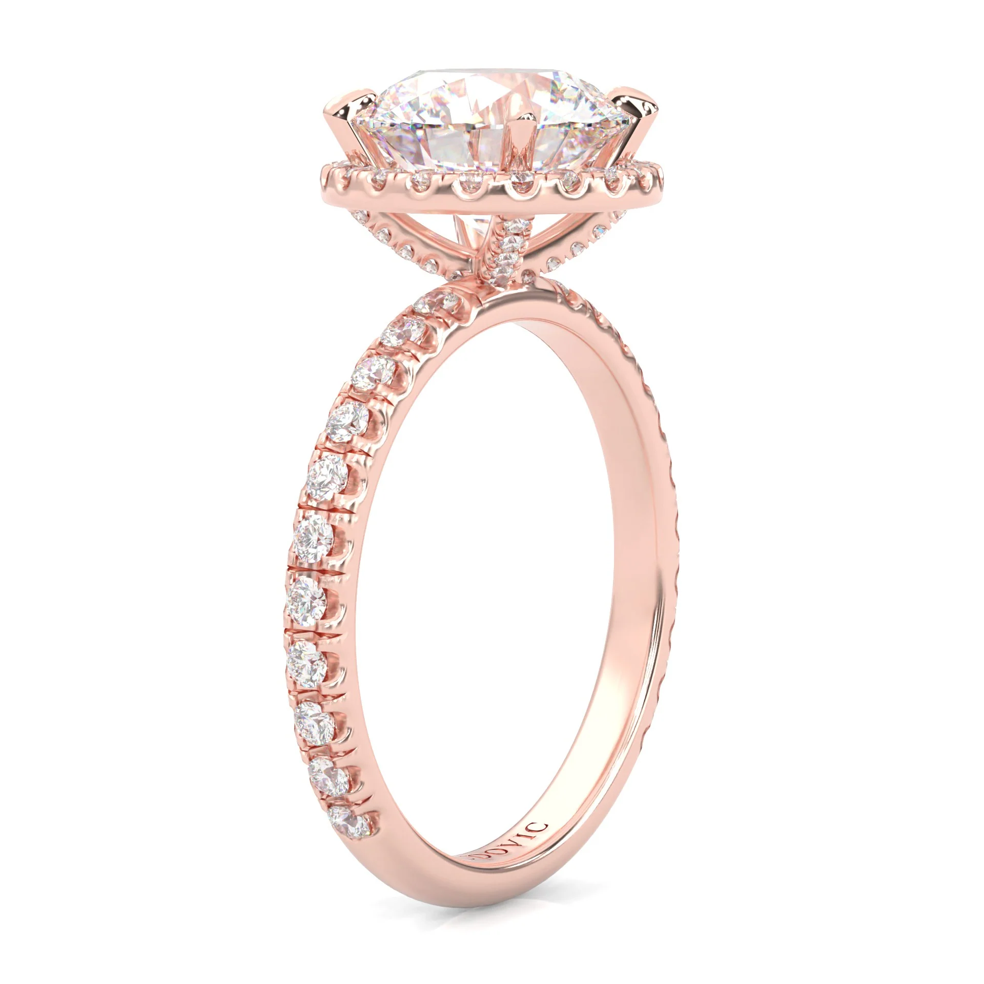 The Tender Riddle Moissanite Engagement Ring ( Rose Gold 14K ) - Image 5