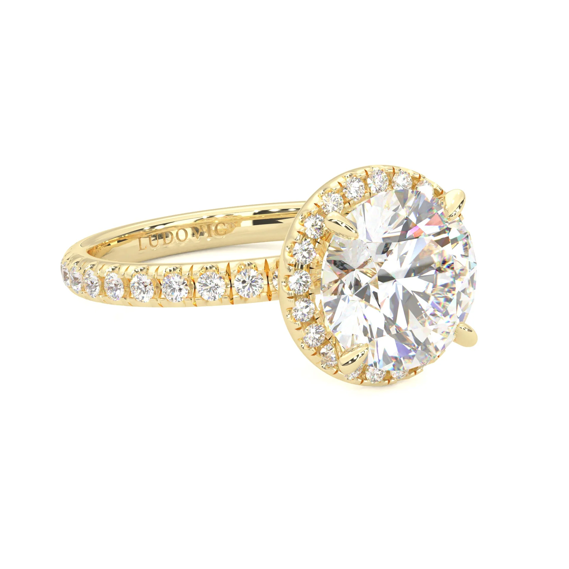 The Tender Riddle Moissanite Engagement Ring ( Yellow Gold 14K ) - Image 2