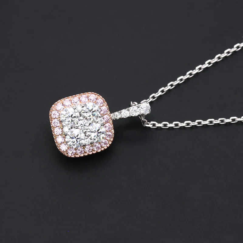 The Velvet Oath Moissanite Necklace (14k Solid Gold) tw 1.2 ct - Image 3
