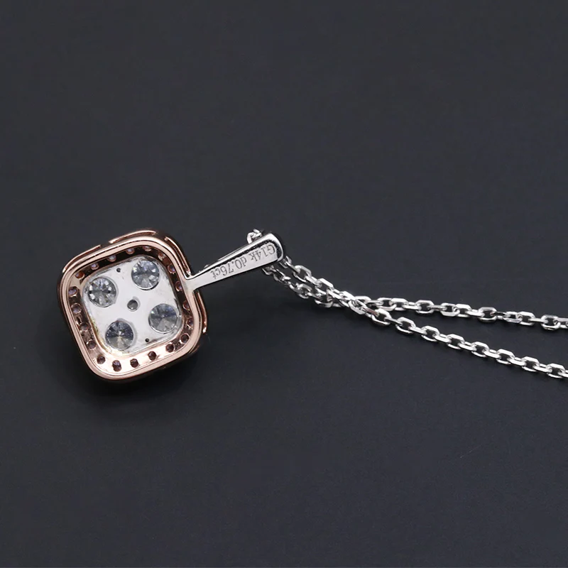The Velvet Oath Moissanite Necklace (14k Solid Gold) tw 1.2 ct - Image 4