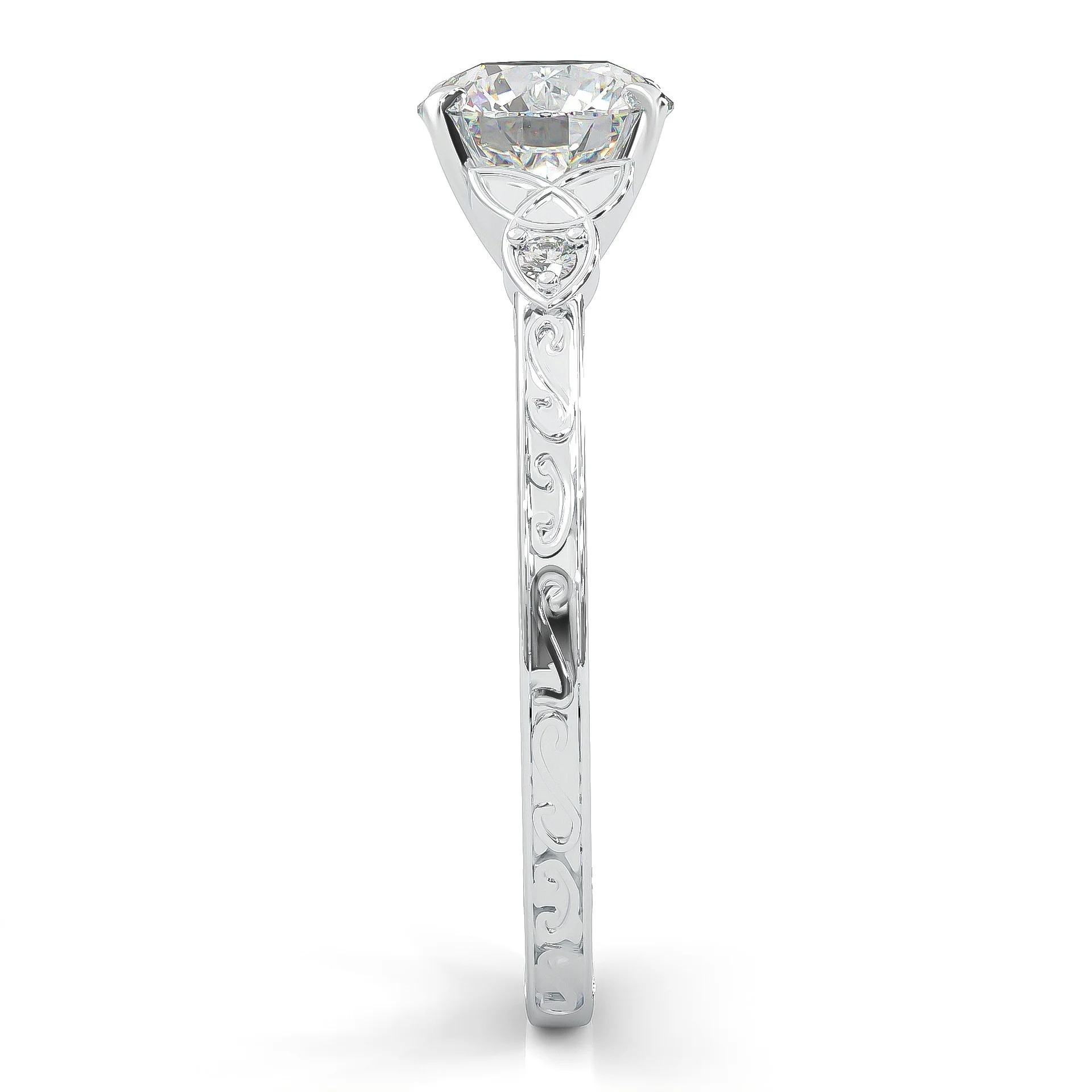 The Vintage Lunar Moissanite Wedding Set - Image 4