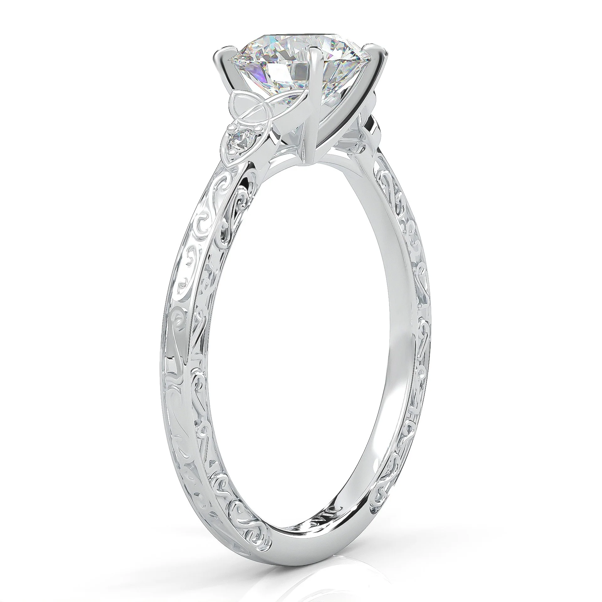 The Vintage Lunar Moissanite Wedding Set - Image 5