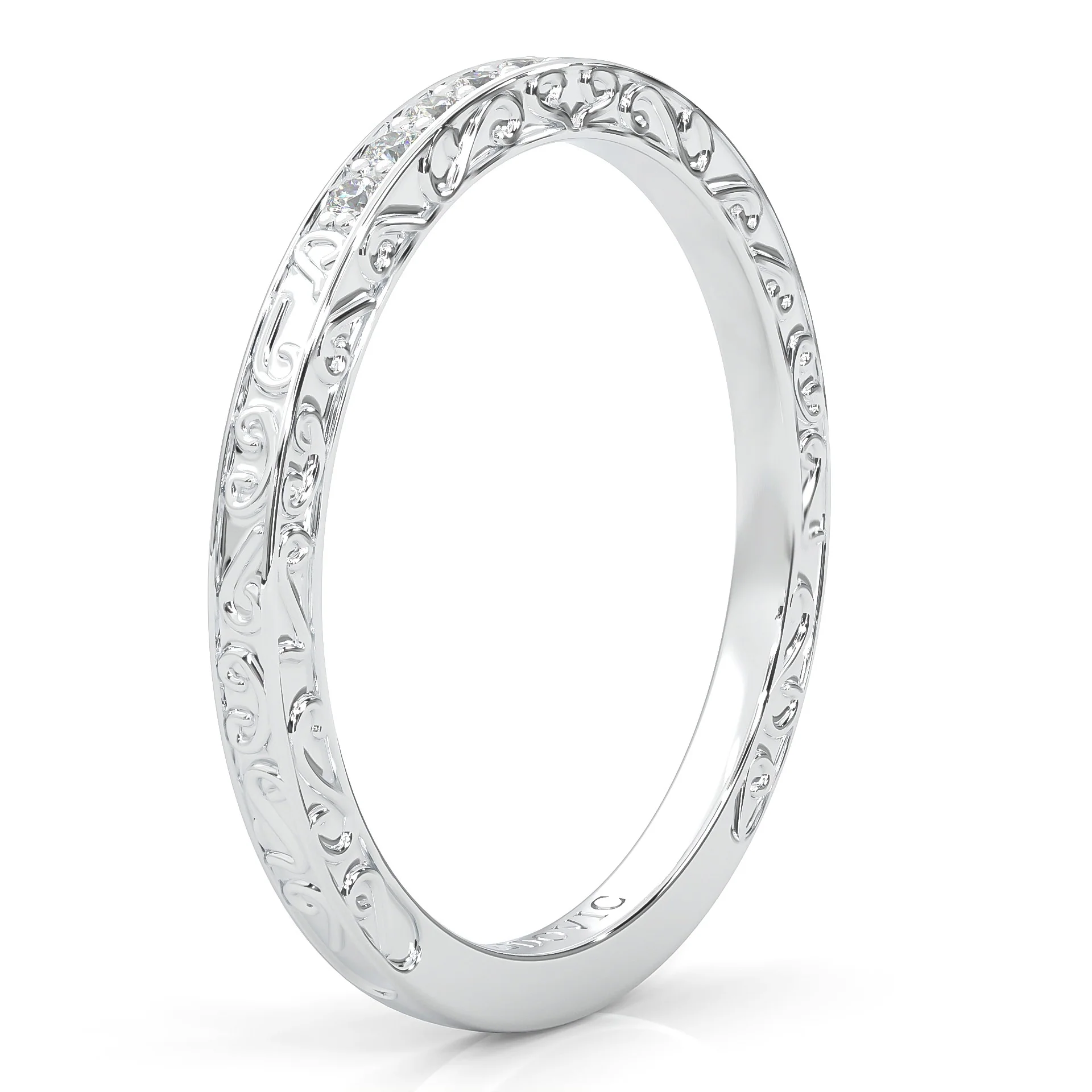 The Vintage Lunar Moissanite Wedding Set (14k Solid Gold) - Image 11