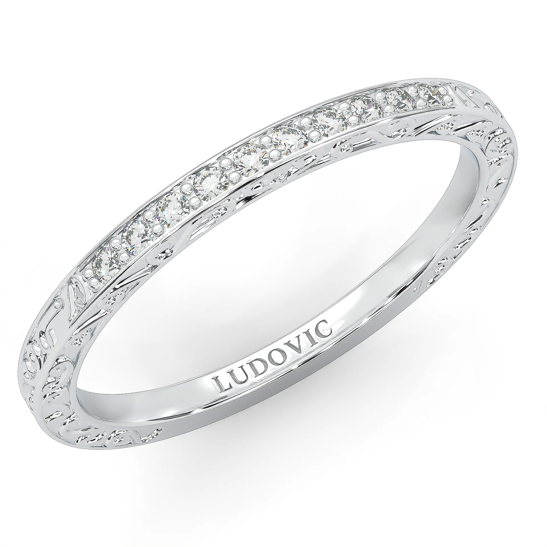 The Vintage Lunar Moissanite Wedding Set (14k Solid Gold) - Image 13