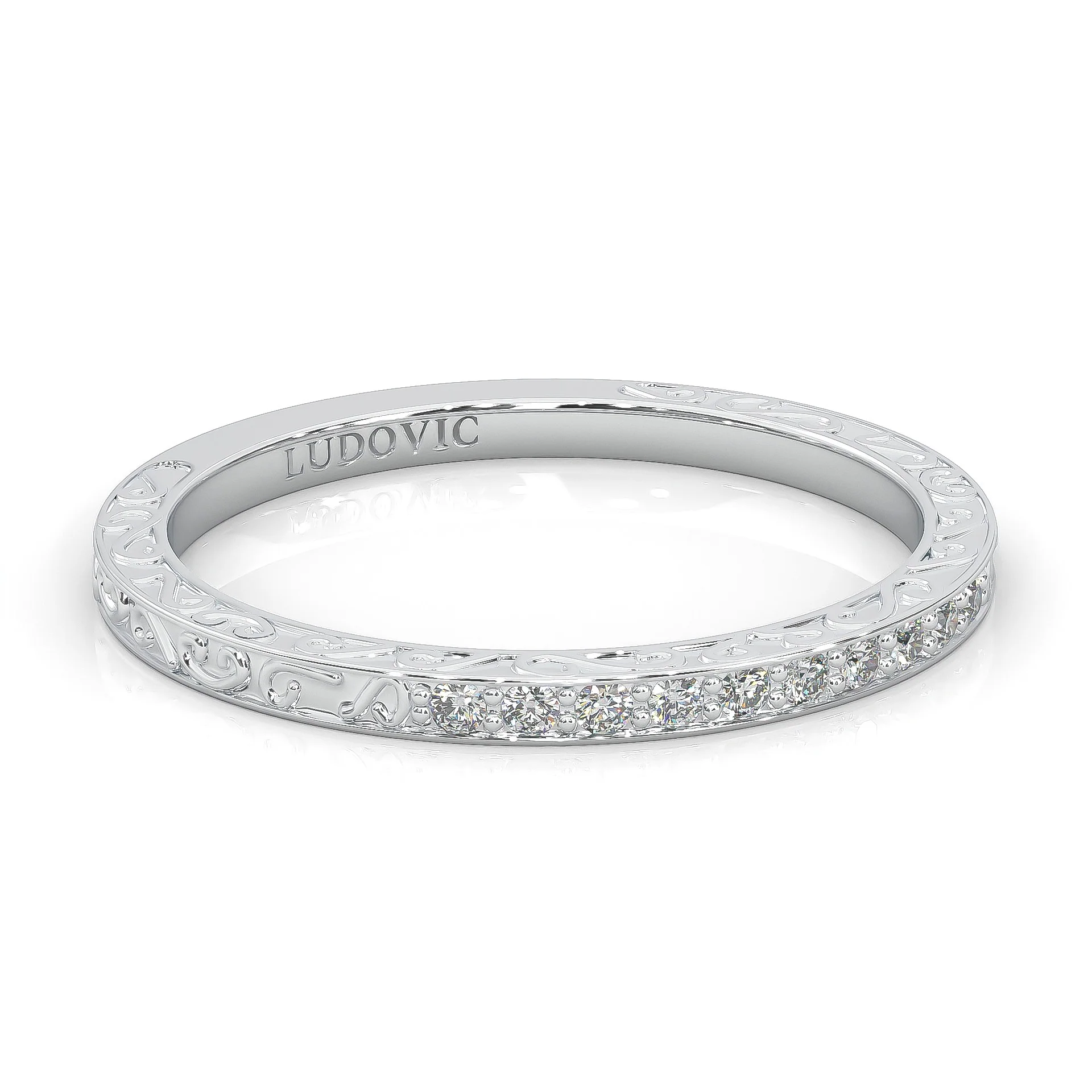 The Vintage Lunar Moissanite Wedding Set (14k Solid Gold) - Image 9