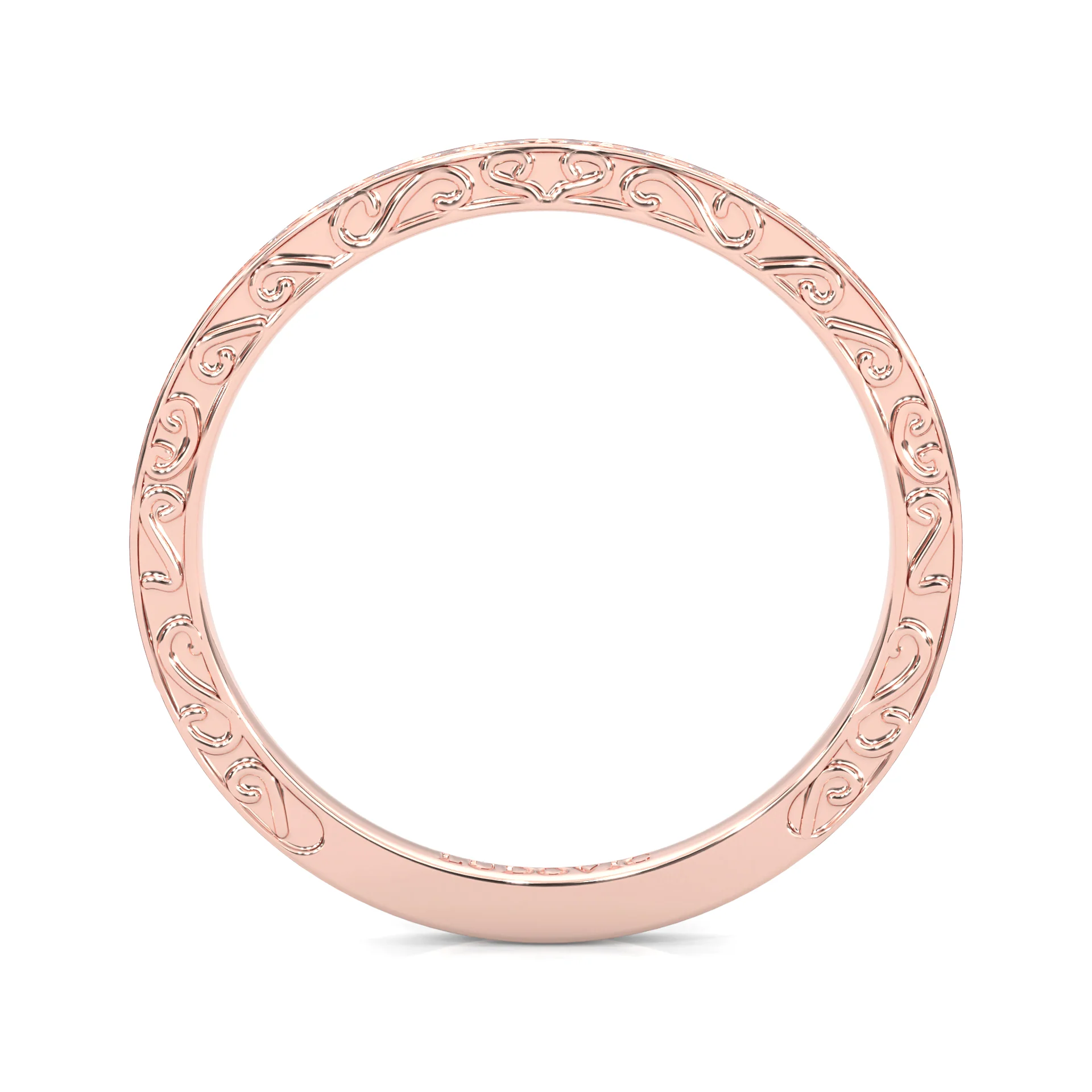 The Vintage Lunar Moissanite Wedding Set (14k Solid Rose Gold) - Image 13