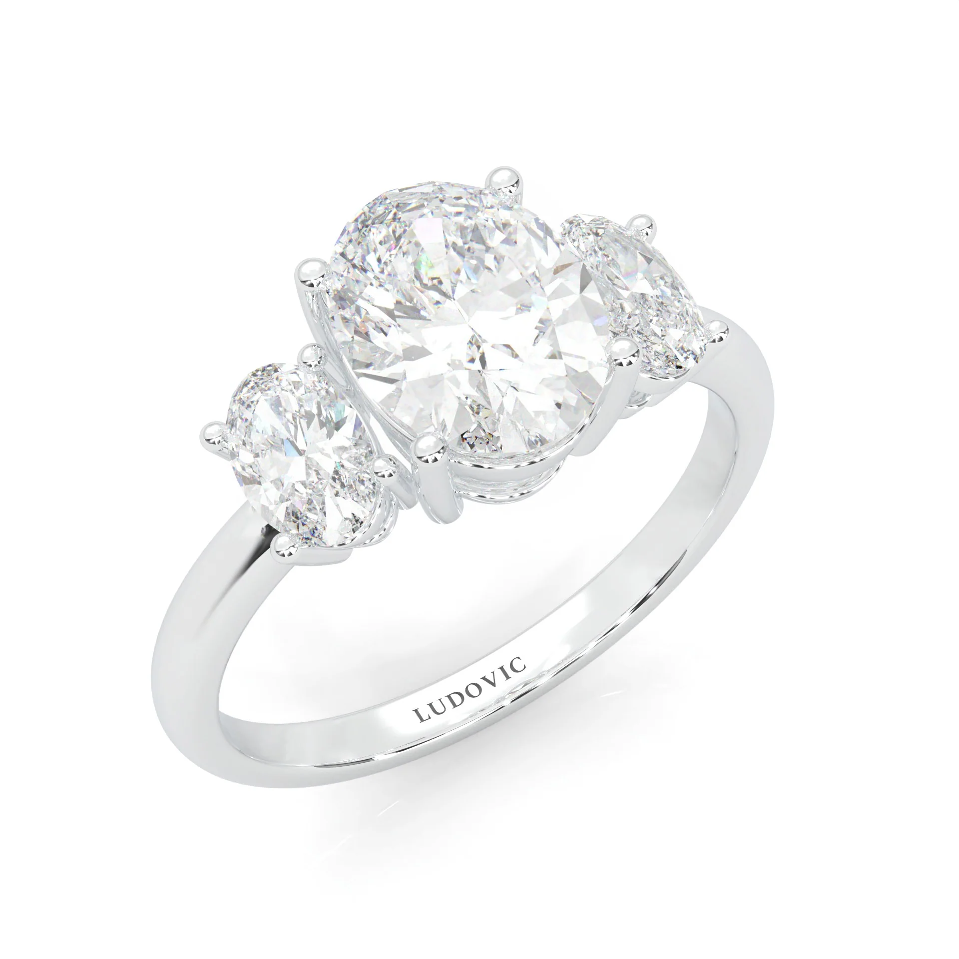 Trinité d’Amour Moissanite Engagement Ring (14k Solid Gold) - Image 6
