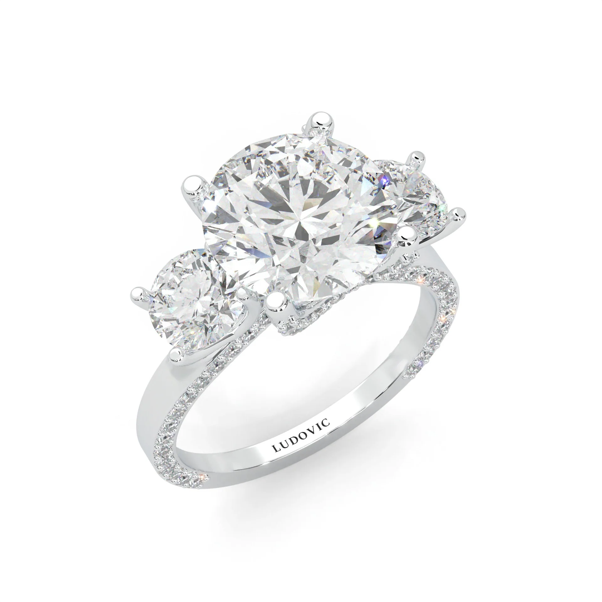 Triomphe de Lumière Moissanite Engagement Ring (14k Solid Gold) - Image 6