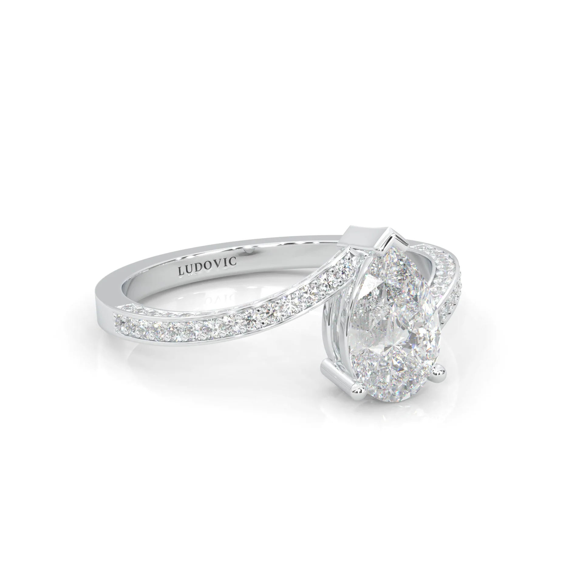 Twilight Twist Harmony Moissanite Engagement Ring (14k Solid Gold) - Image 3