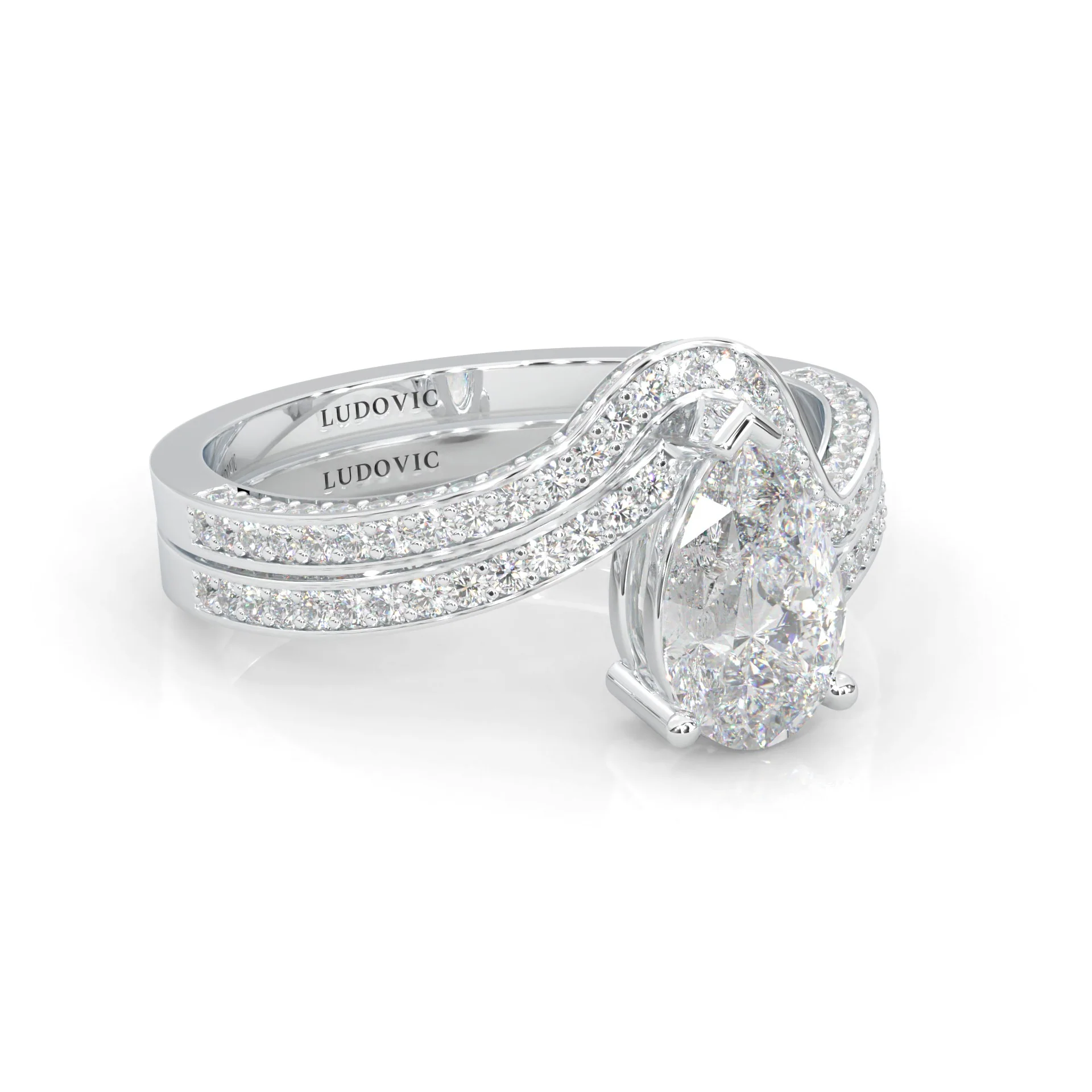 Twilight Twist Harmony Moissanite Wedding Set (14k Solid Gold) - Image 3
