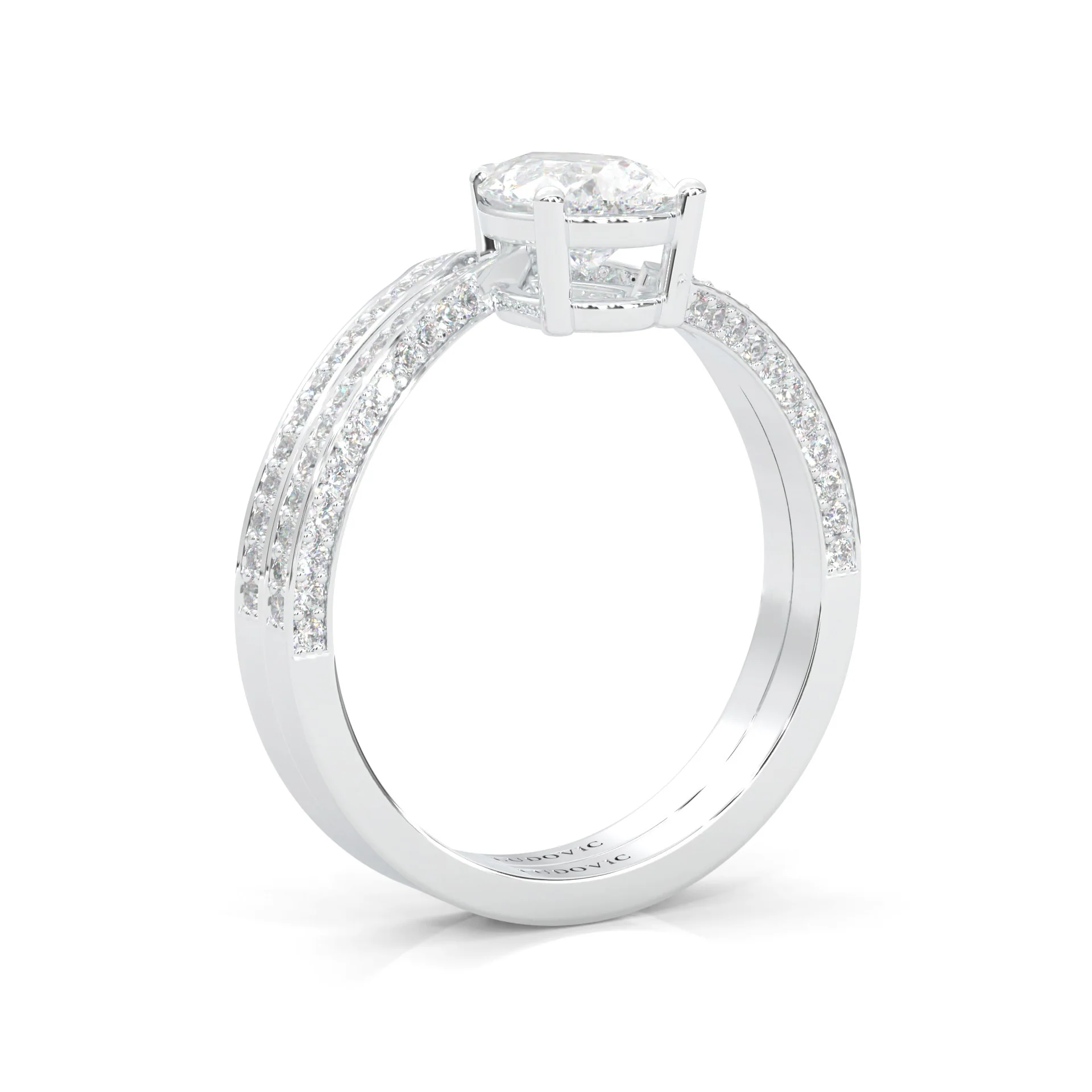 Twilight Twist Harmony Moissanite Wedding Set (14k Solid Gold) - Image 6