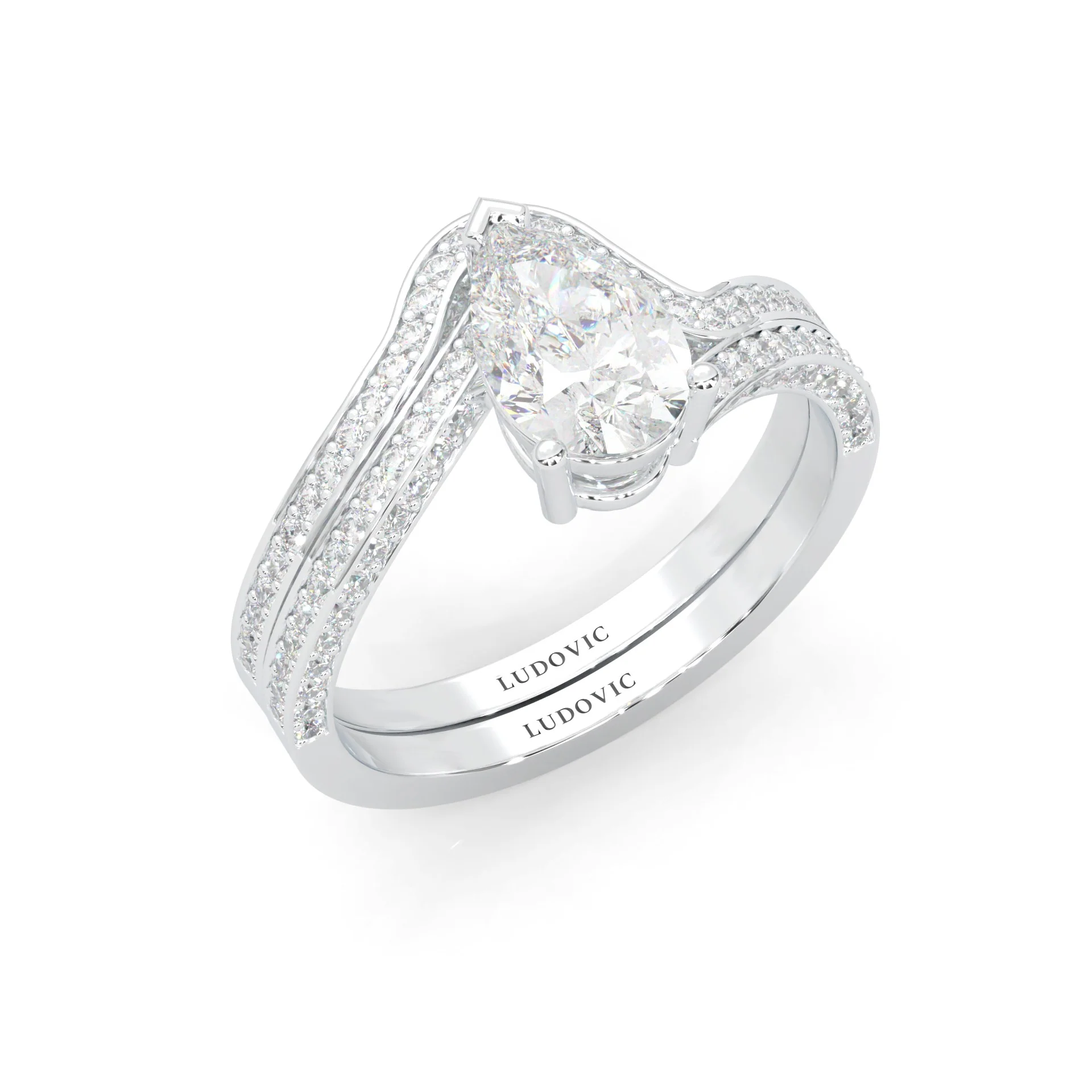 Twilight Twist Harmony Moissanite Wedding Set (14k Solid Gold) - Image 7