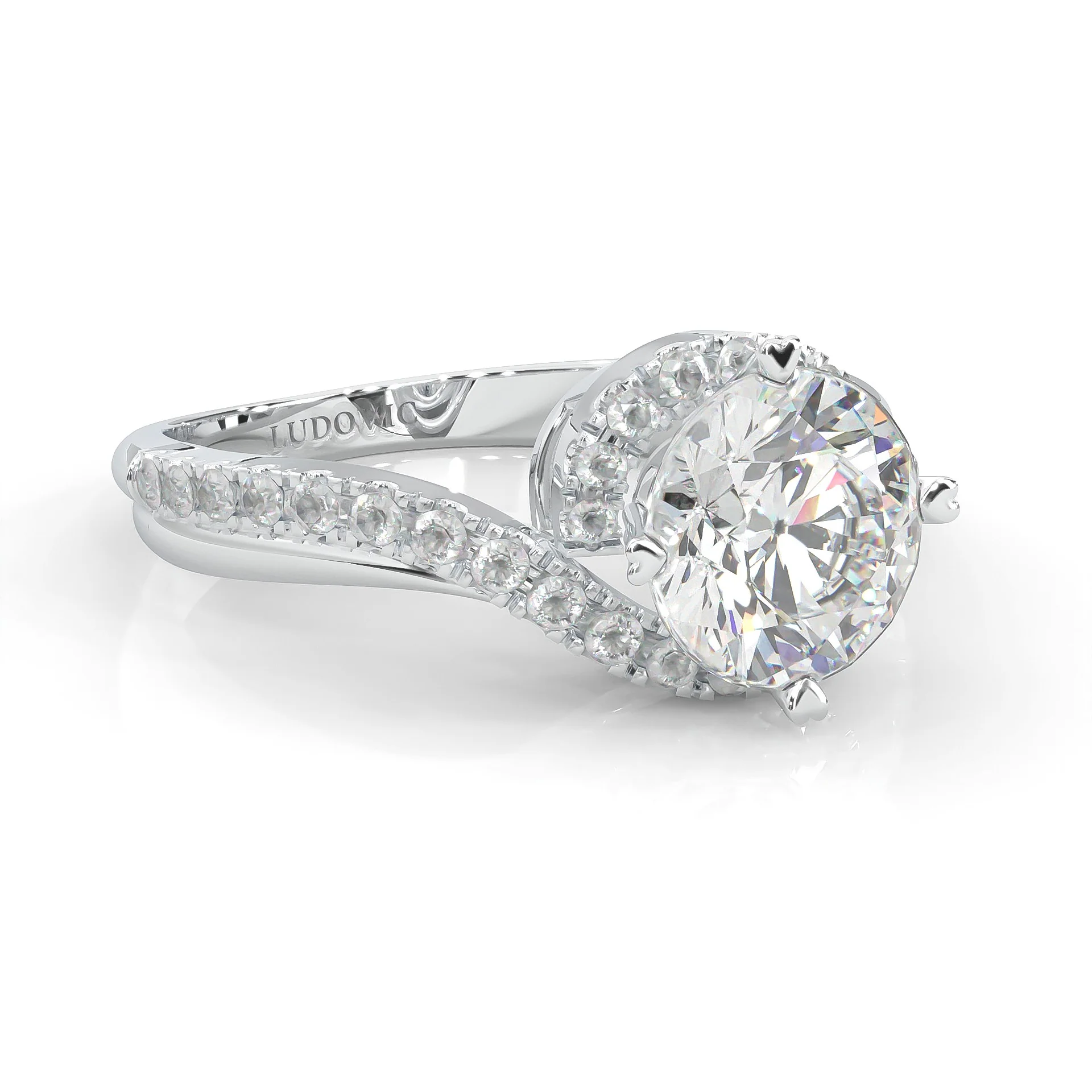 Twisted Fate Moissanite Engagement Ring (14k Solid Gold) - Image 3