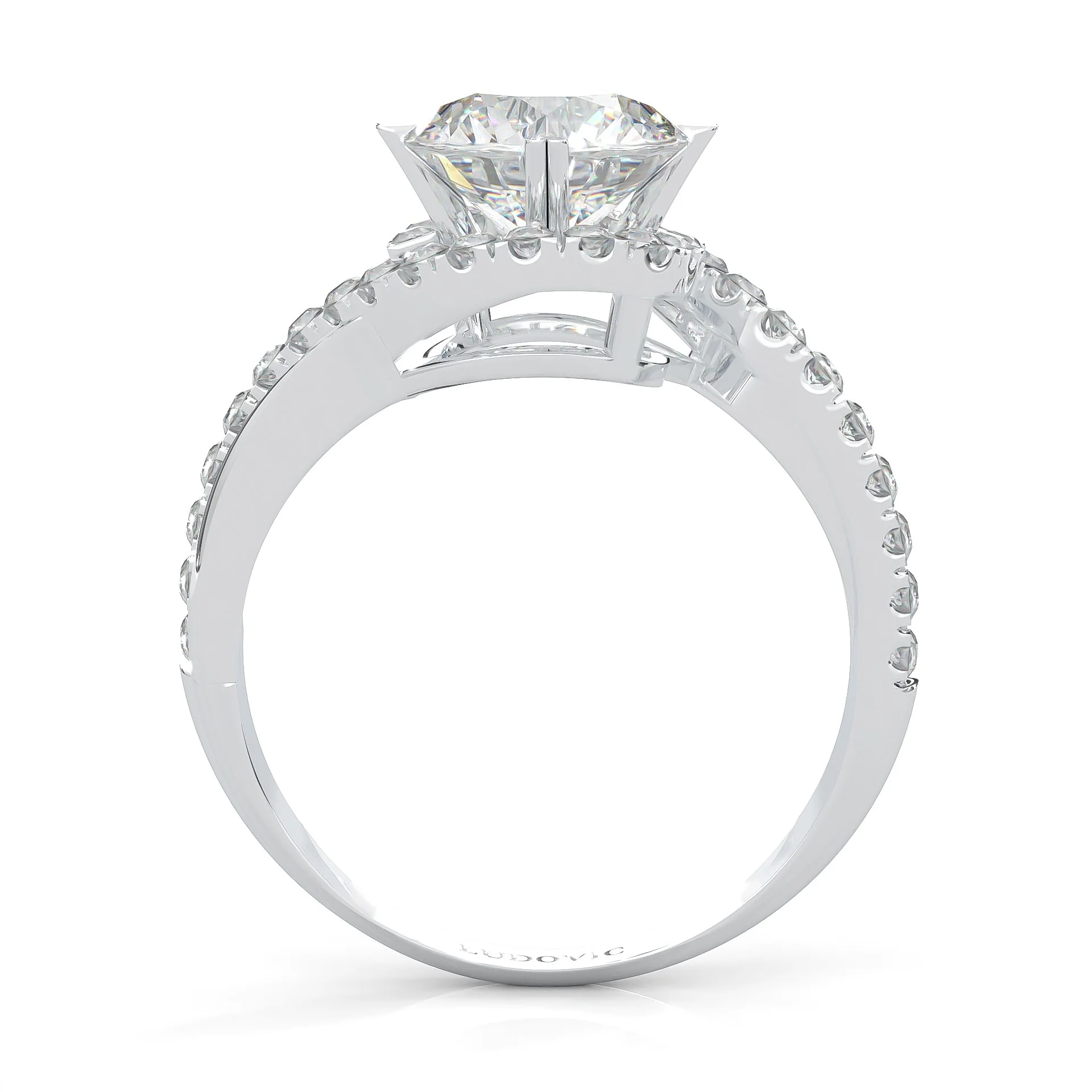 Twisted Fate Moissanite Engagement Ring (14k Solid Gold) - Image 4