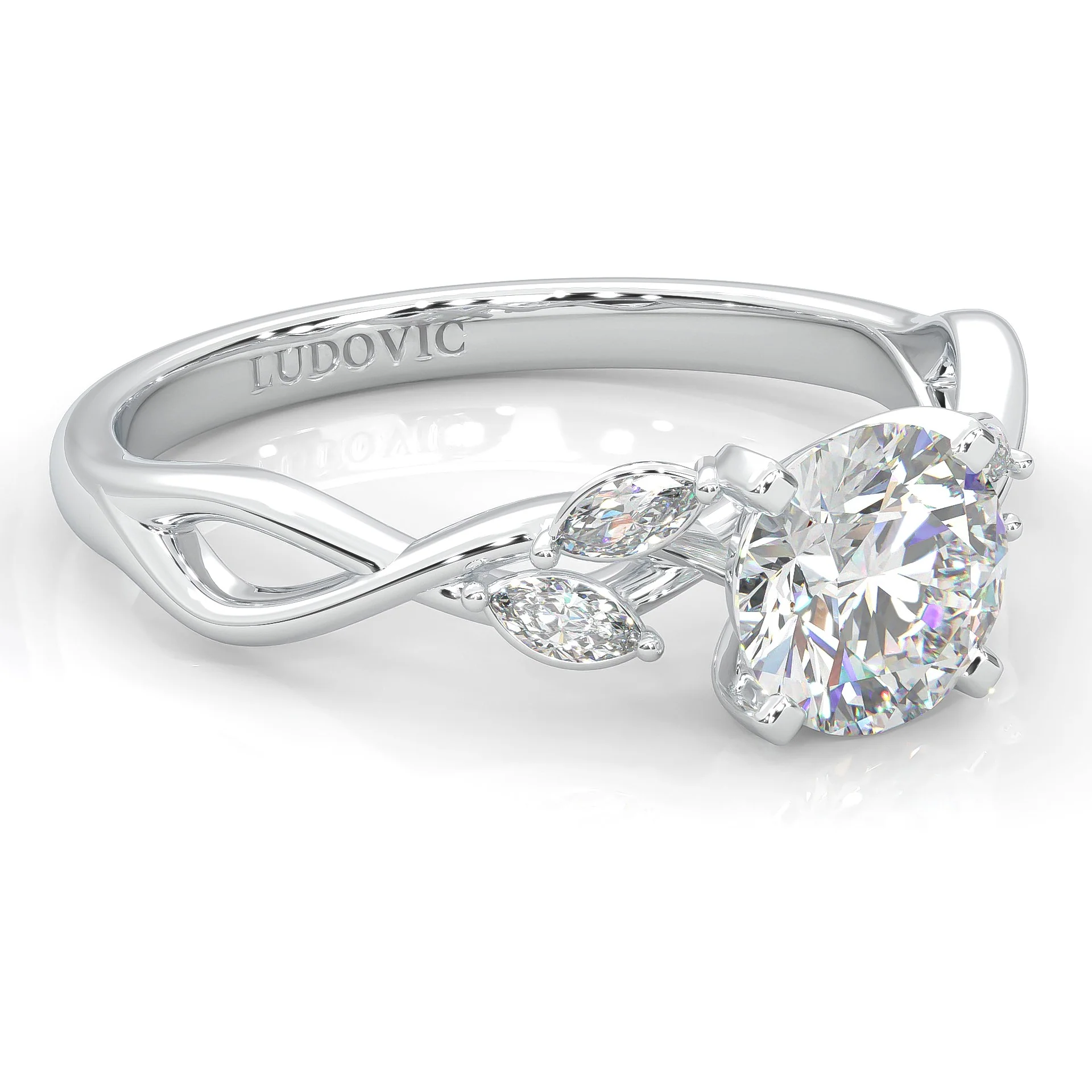 Unique Twist Engagement Ring (14k Solid Gold) - Image 3