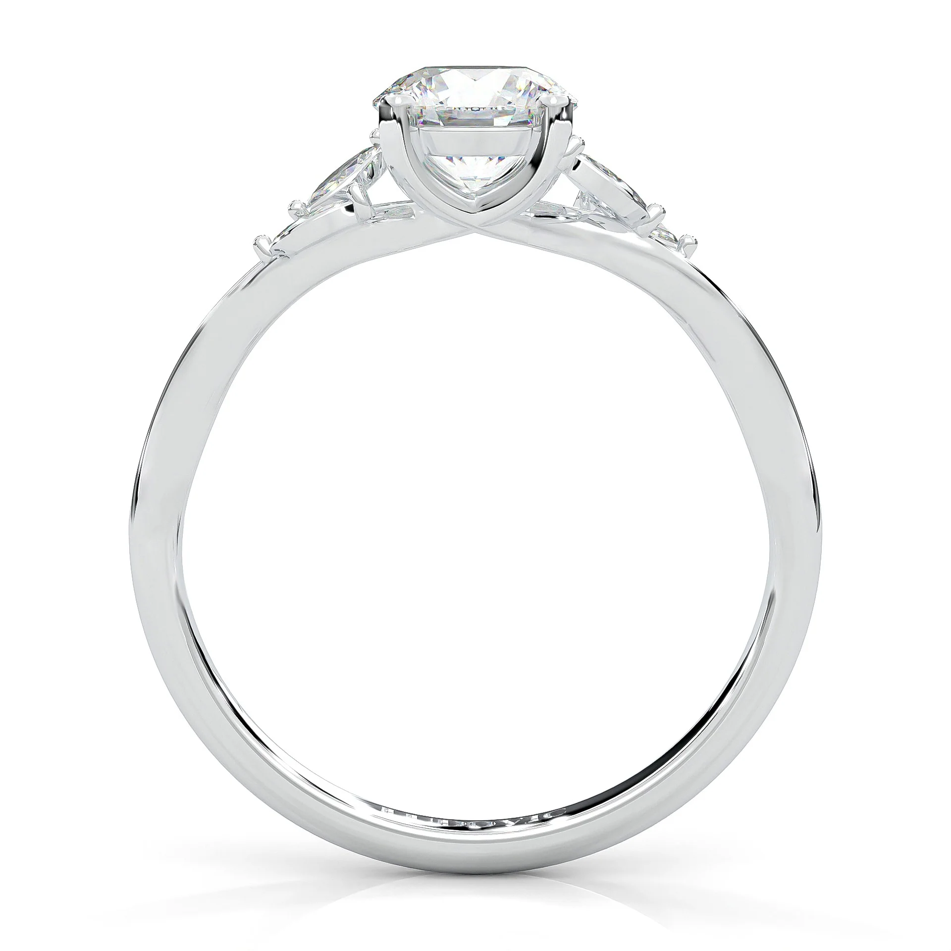 Unique Twist Engagement Ring (14k Solid Gold) - Image 6