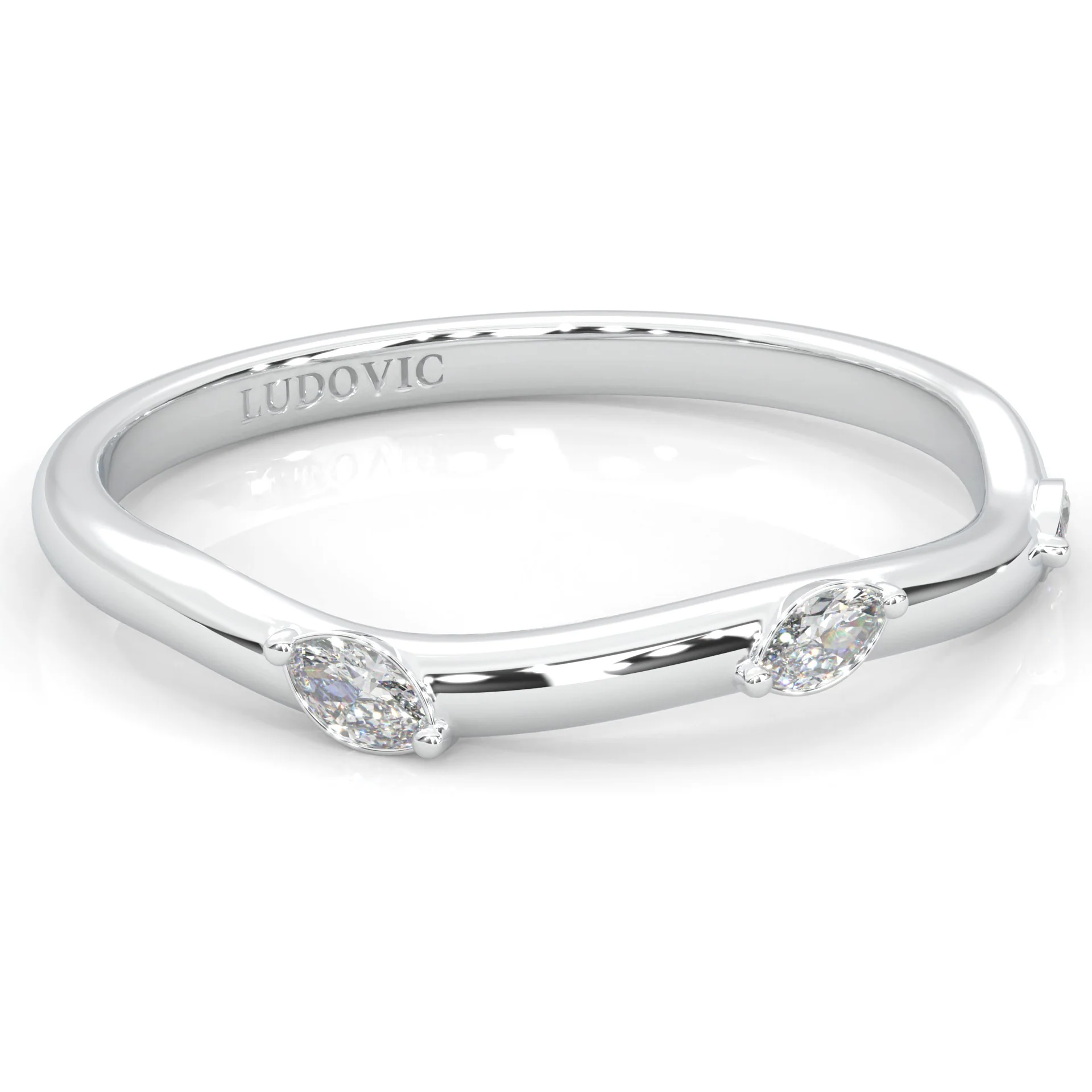 Unique Twist Wedding Band - Image 3