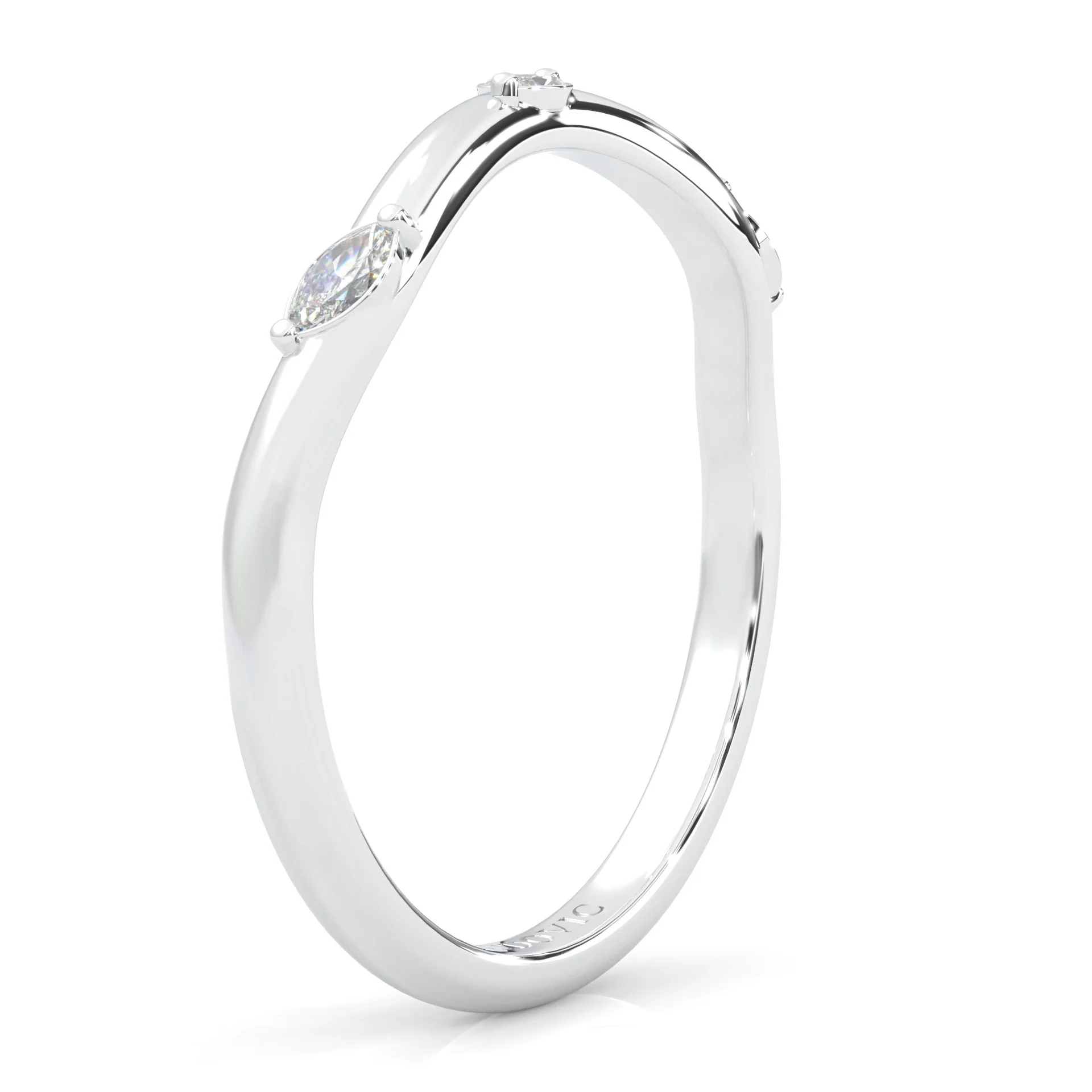 Unique Twist Wedding Band - Image 5